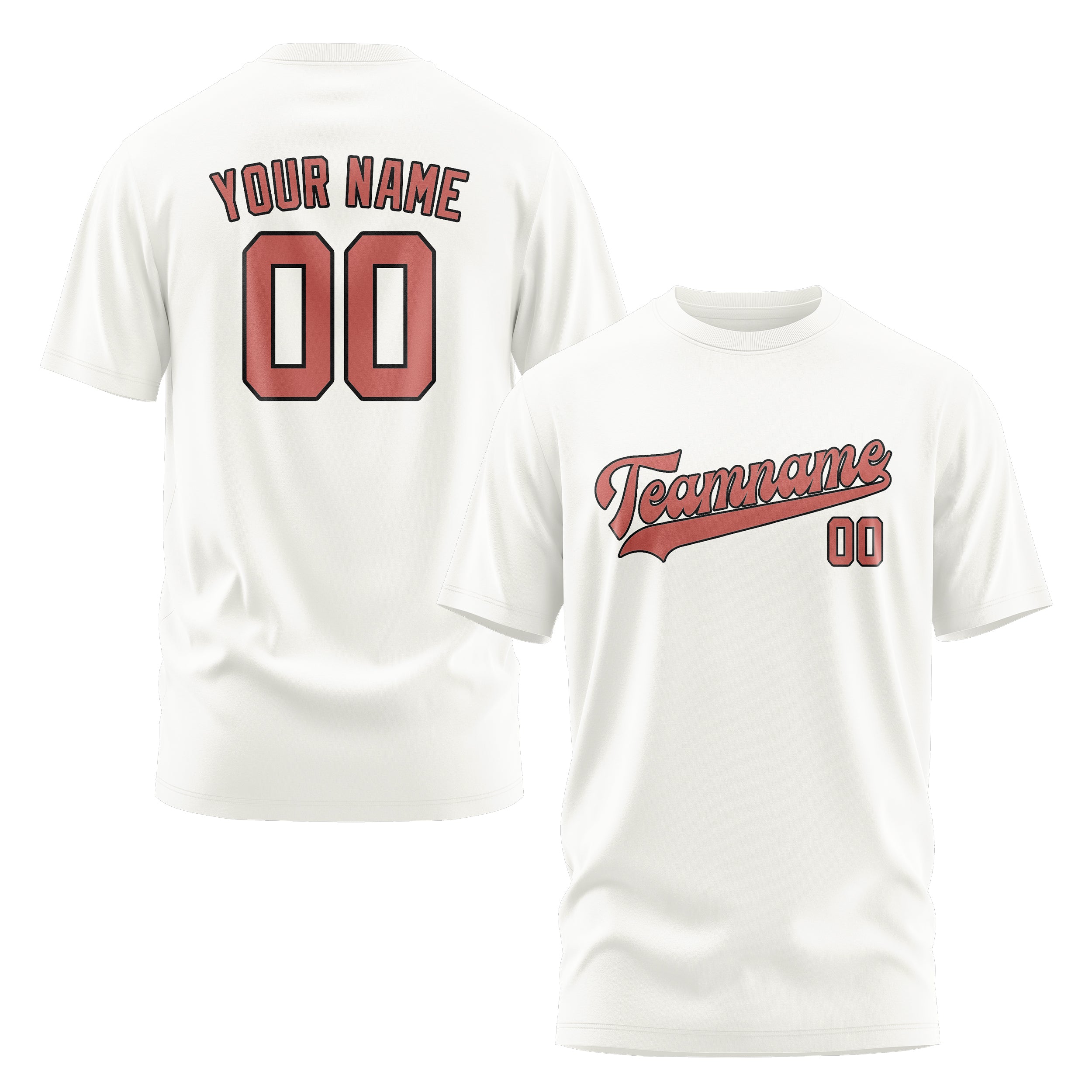 Custom White Copper Rose T-Shirt