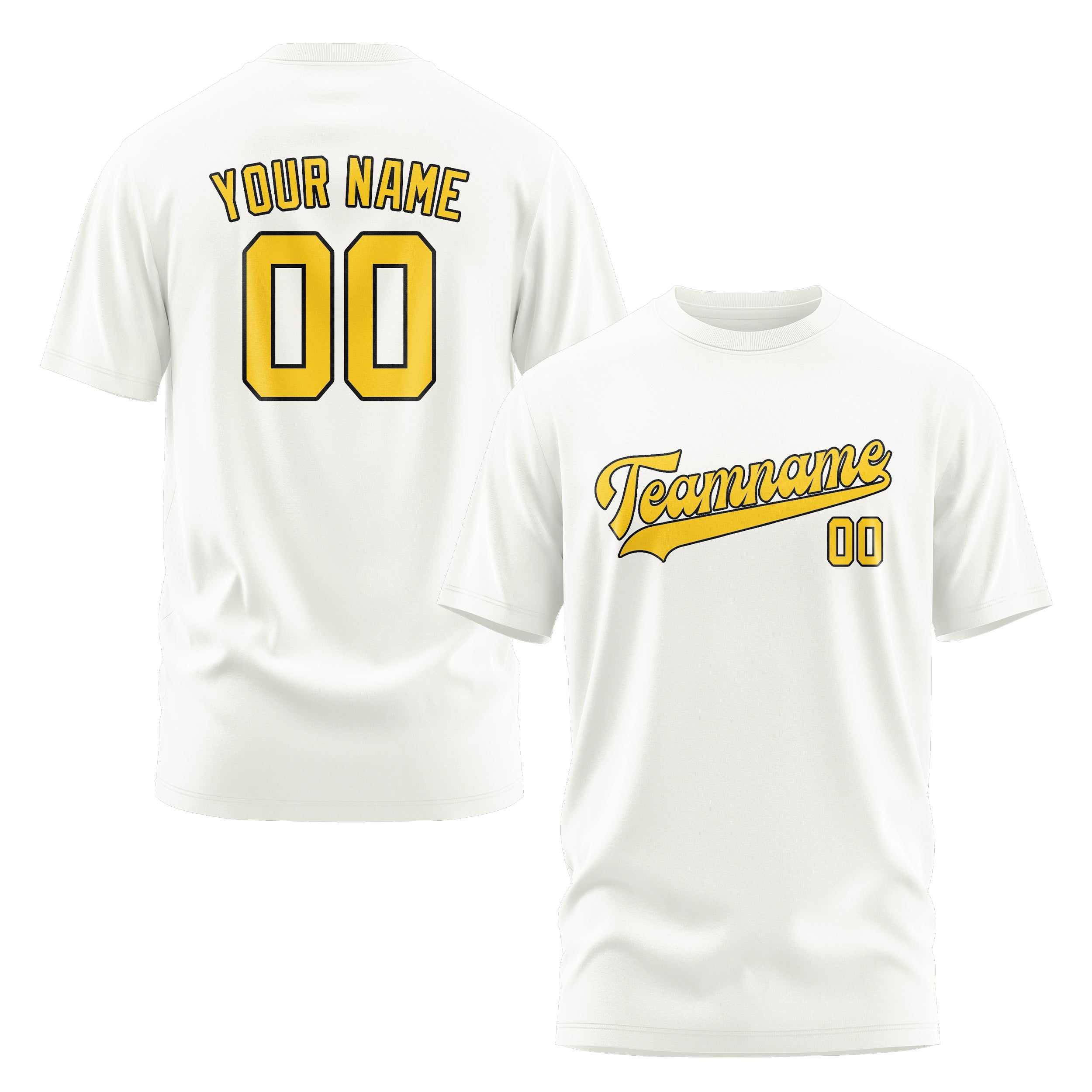 Custom White Gold T-Shirt