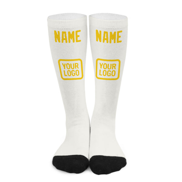 Custom White Gold Knee-High Sock