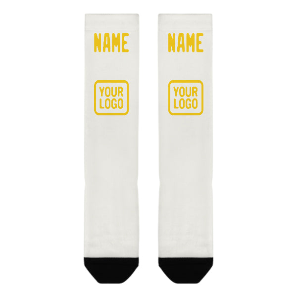 Custom White Gold Knee-High Sock