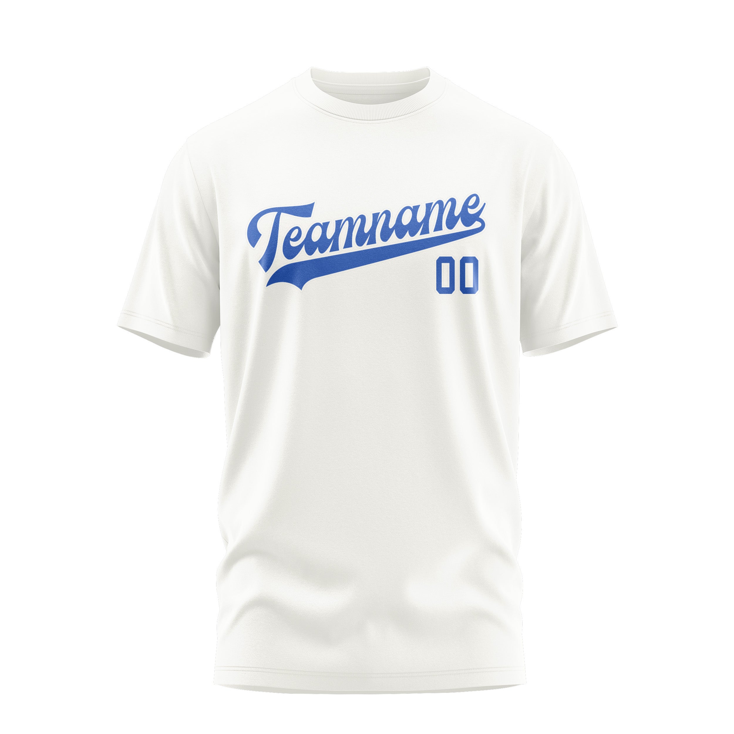 Custom White Sky Blue T-Shirt