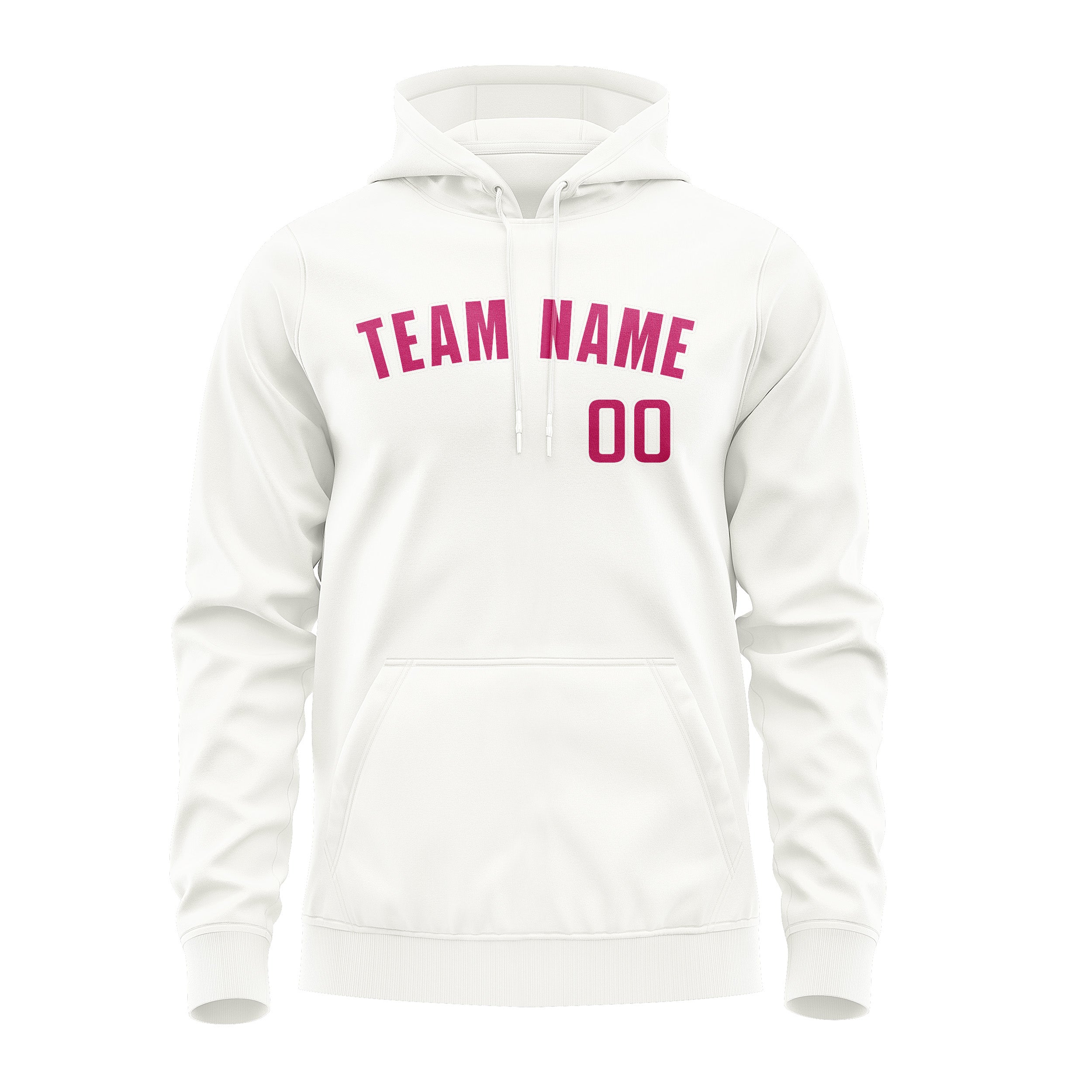 Custom White Pink Hoodie