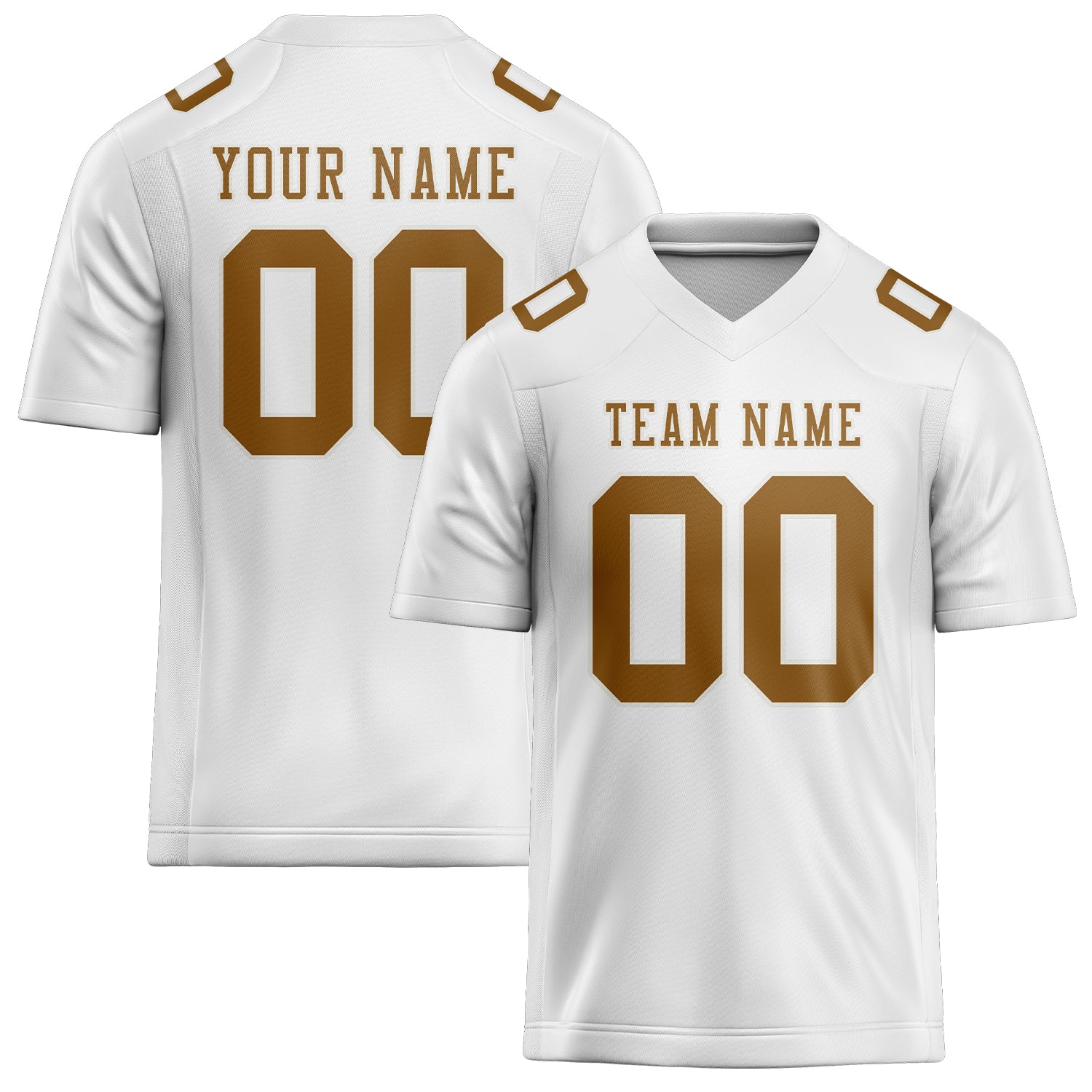 Custom White Khaki Football Jersey