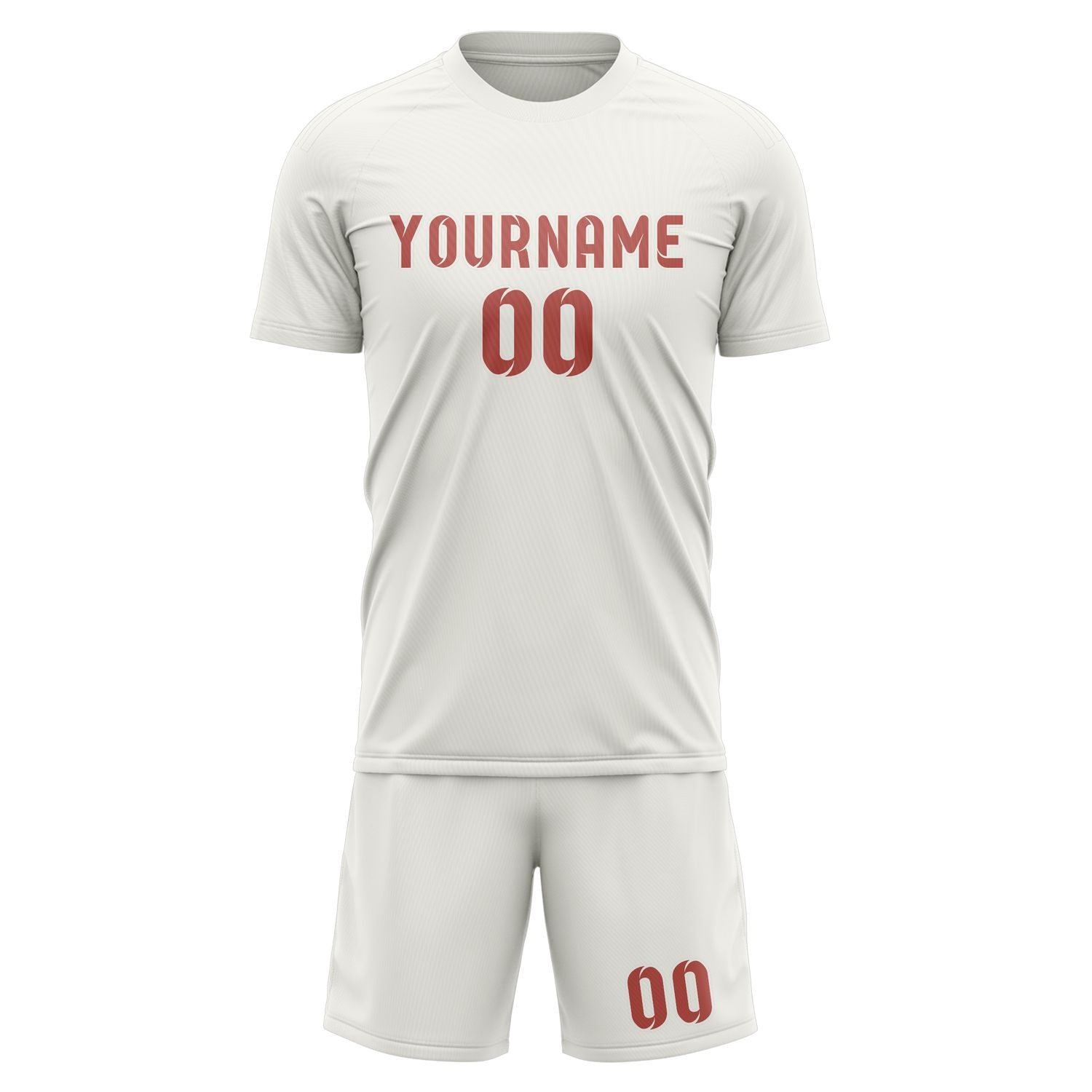 Custom White Copper Rose Soccer Set