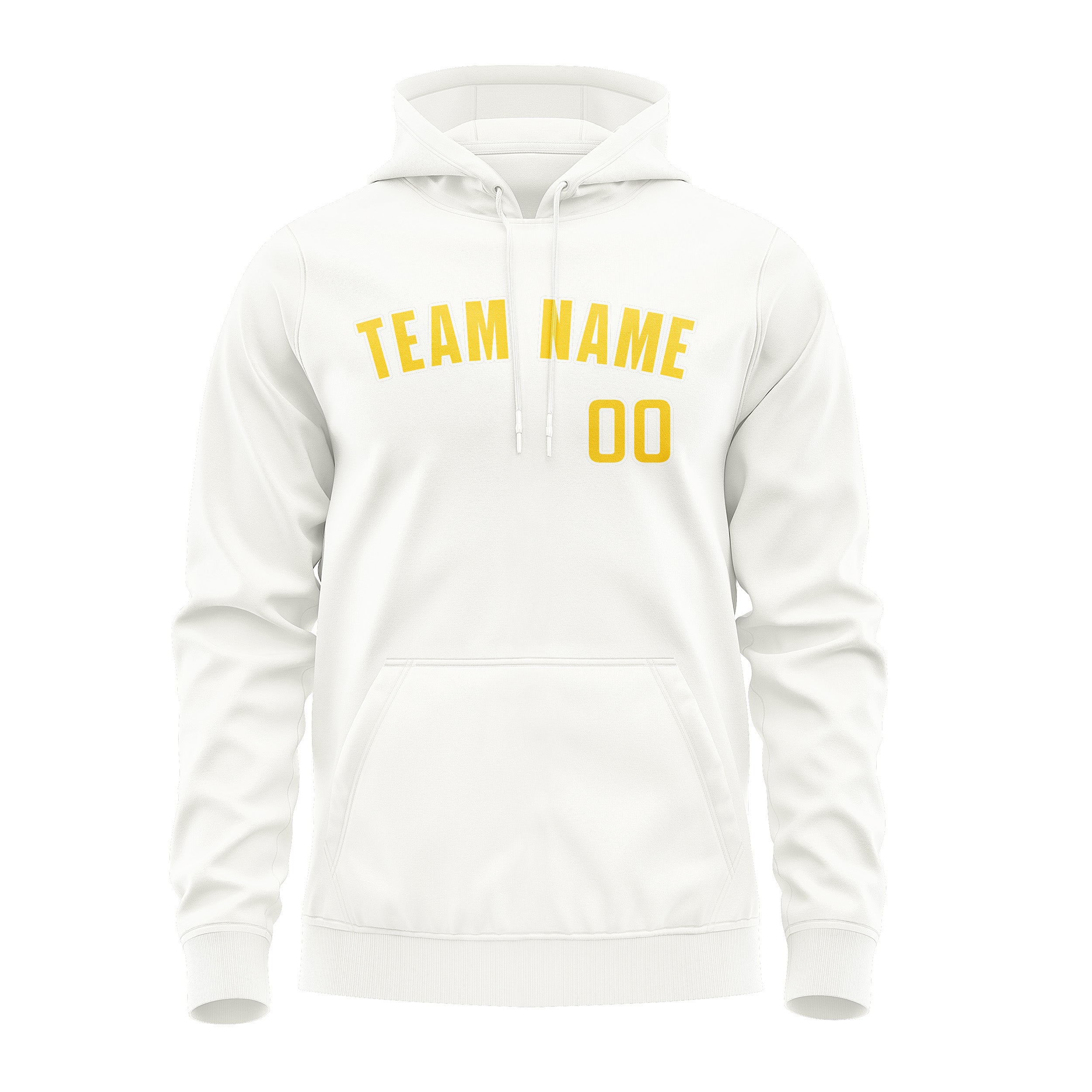 Custom White Gold Hoodie