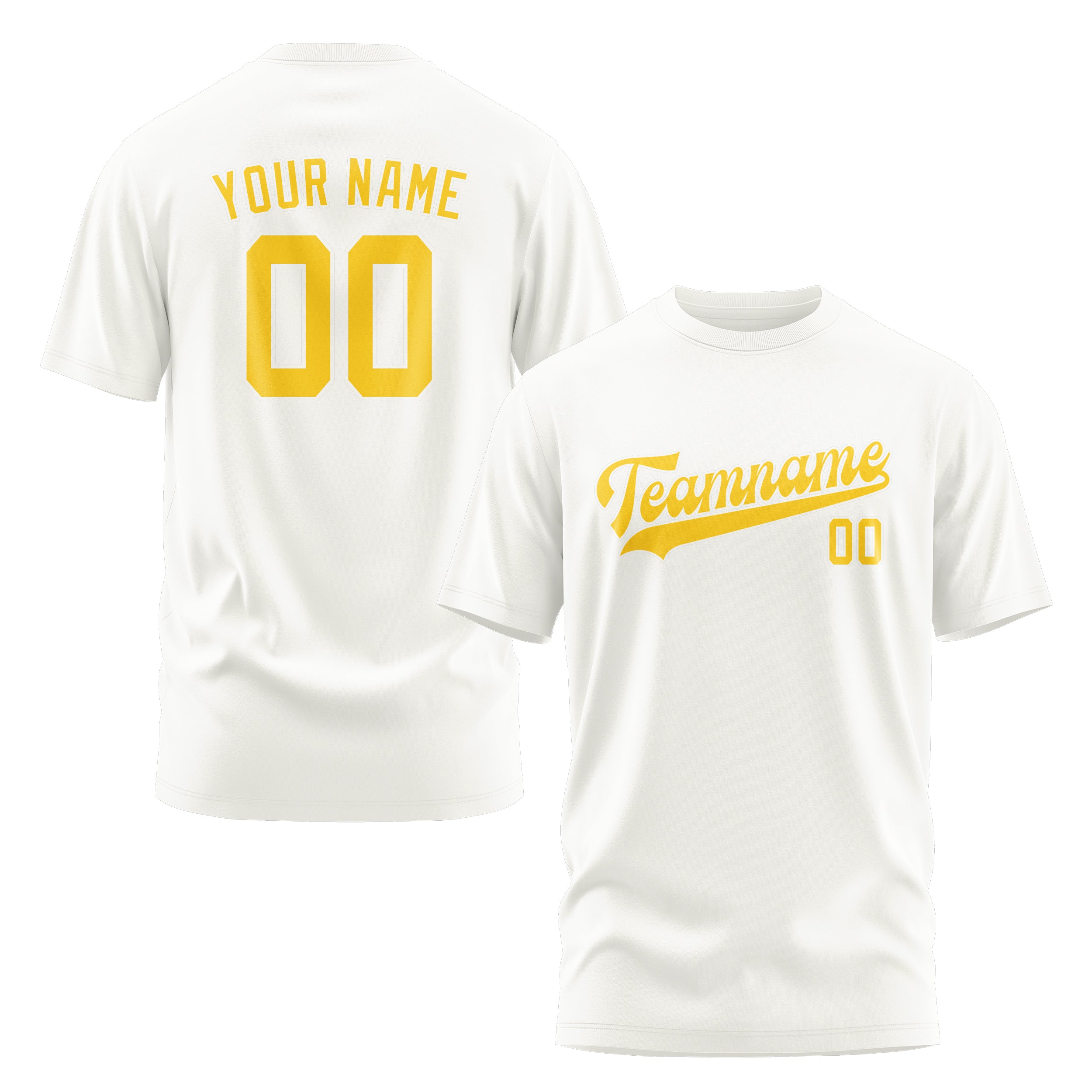 Custom White Gold T-Shirt