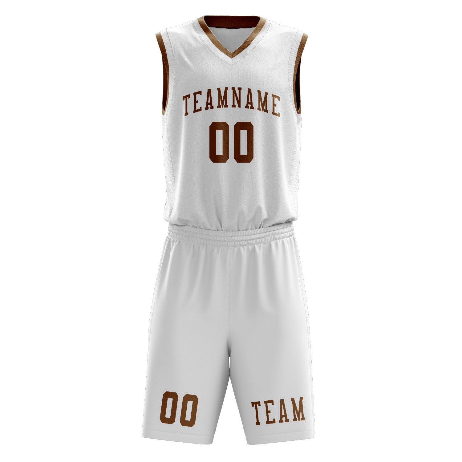 Custom White Khaki Basketball Set