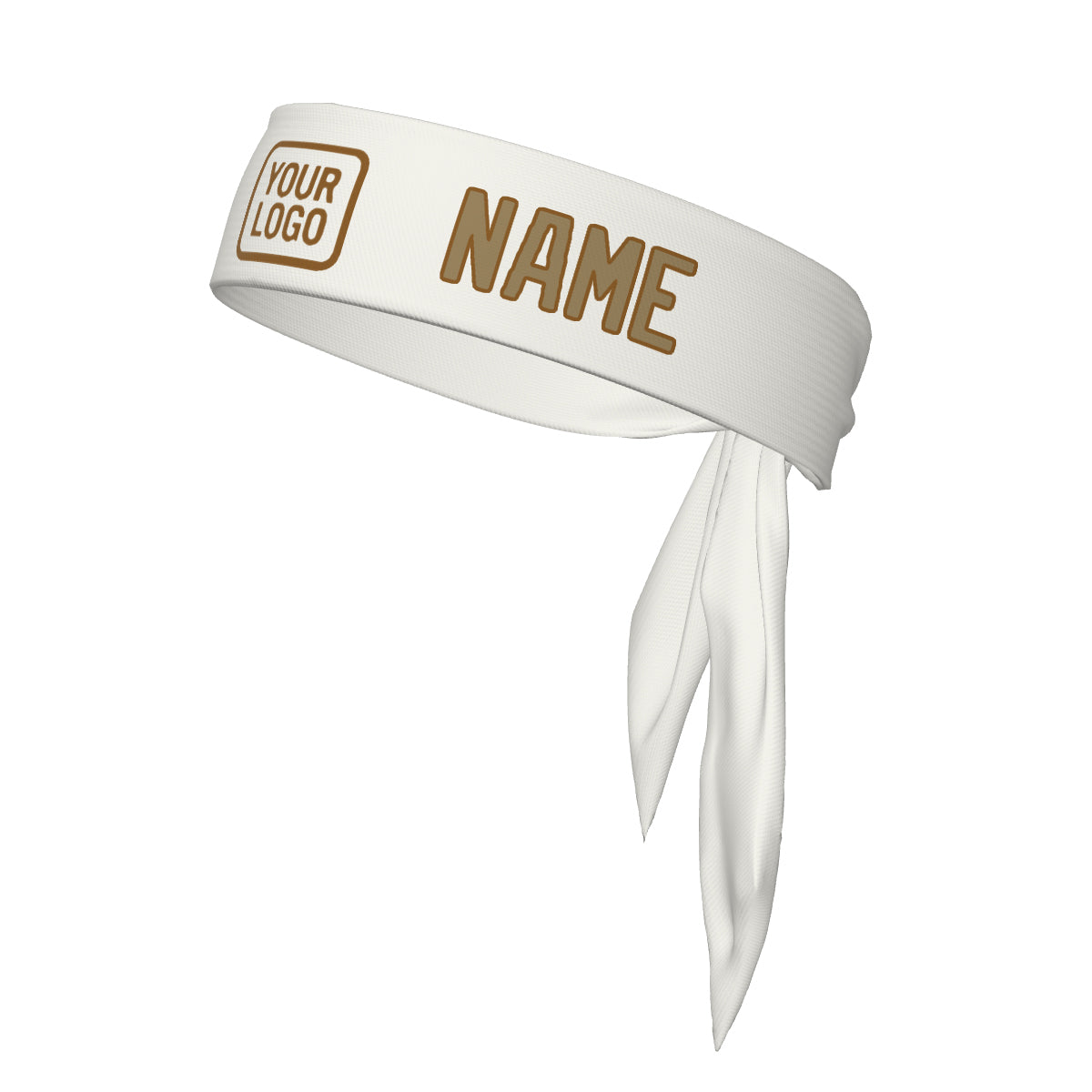 Custom White Light Khaki Headband