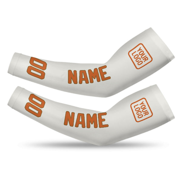 Custom White Orange Arm Sleeve