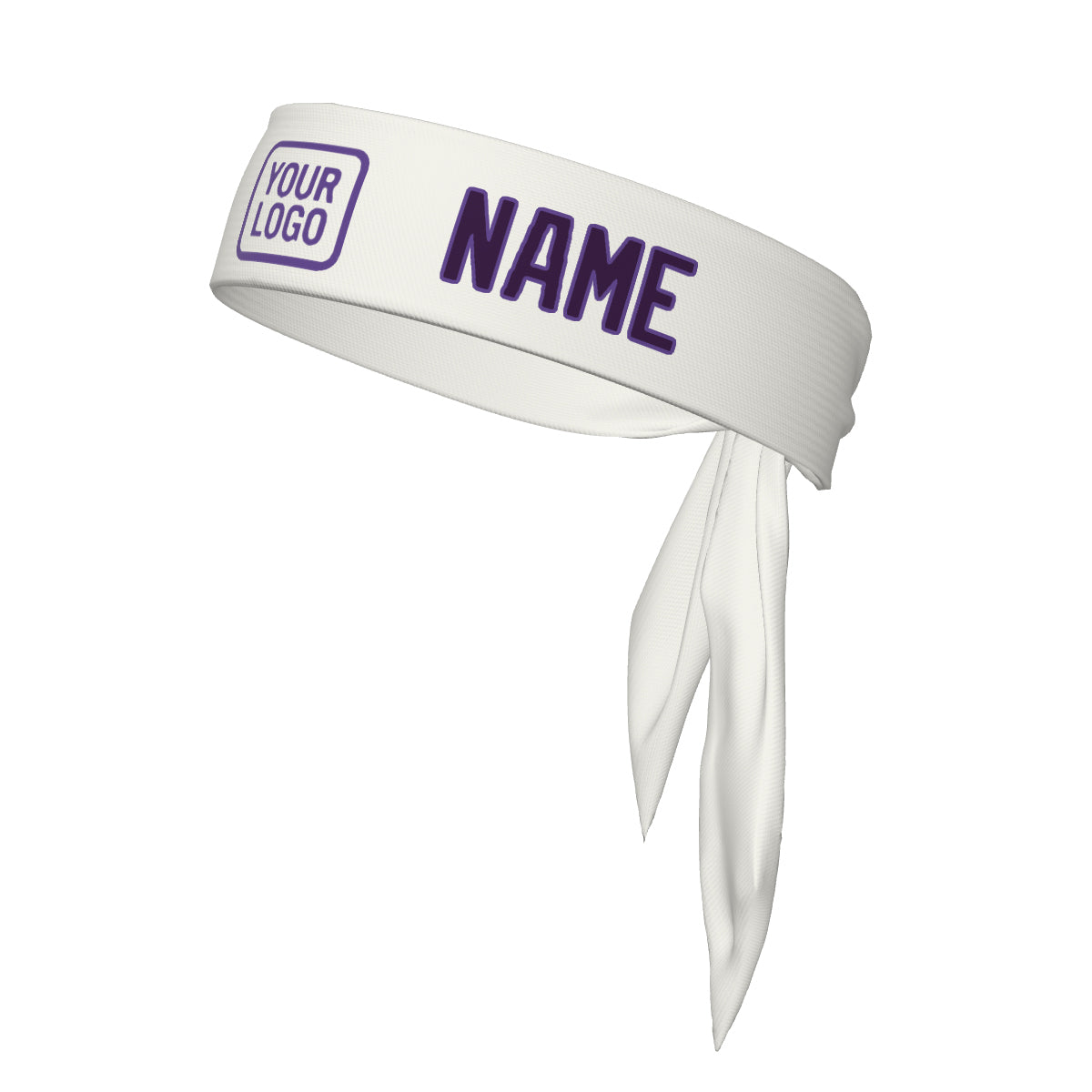 Custom White Purple Headband