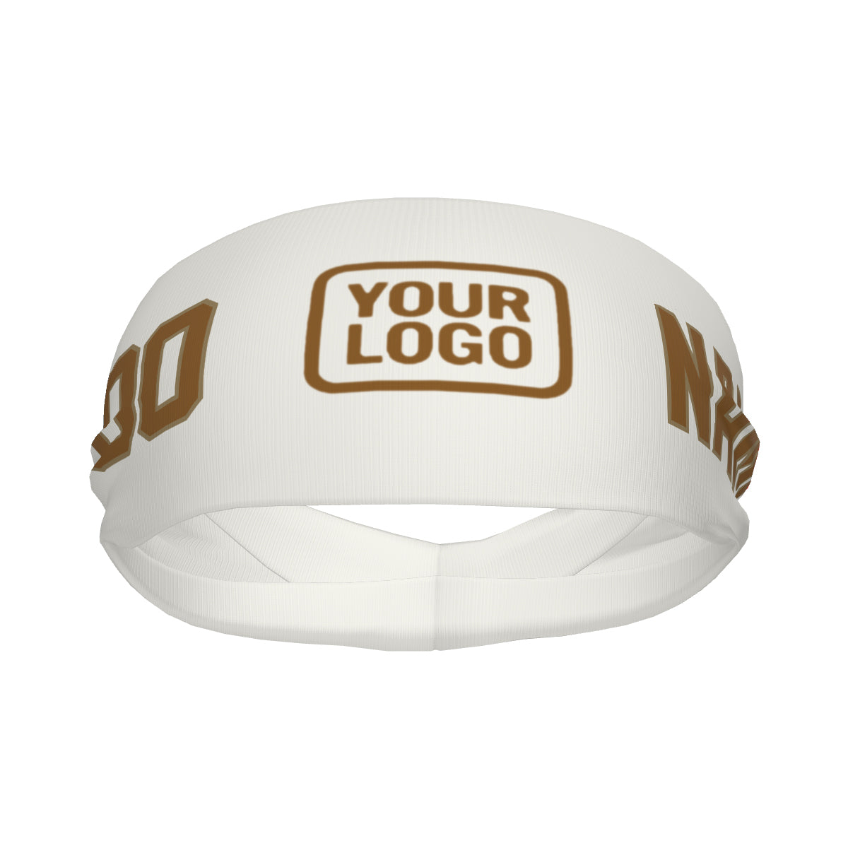 Custom White Khaki Sports headband