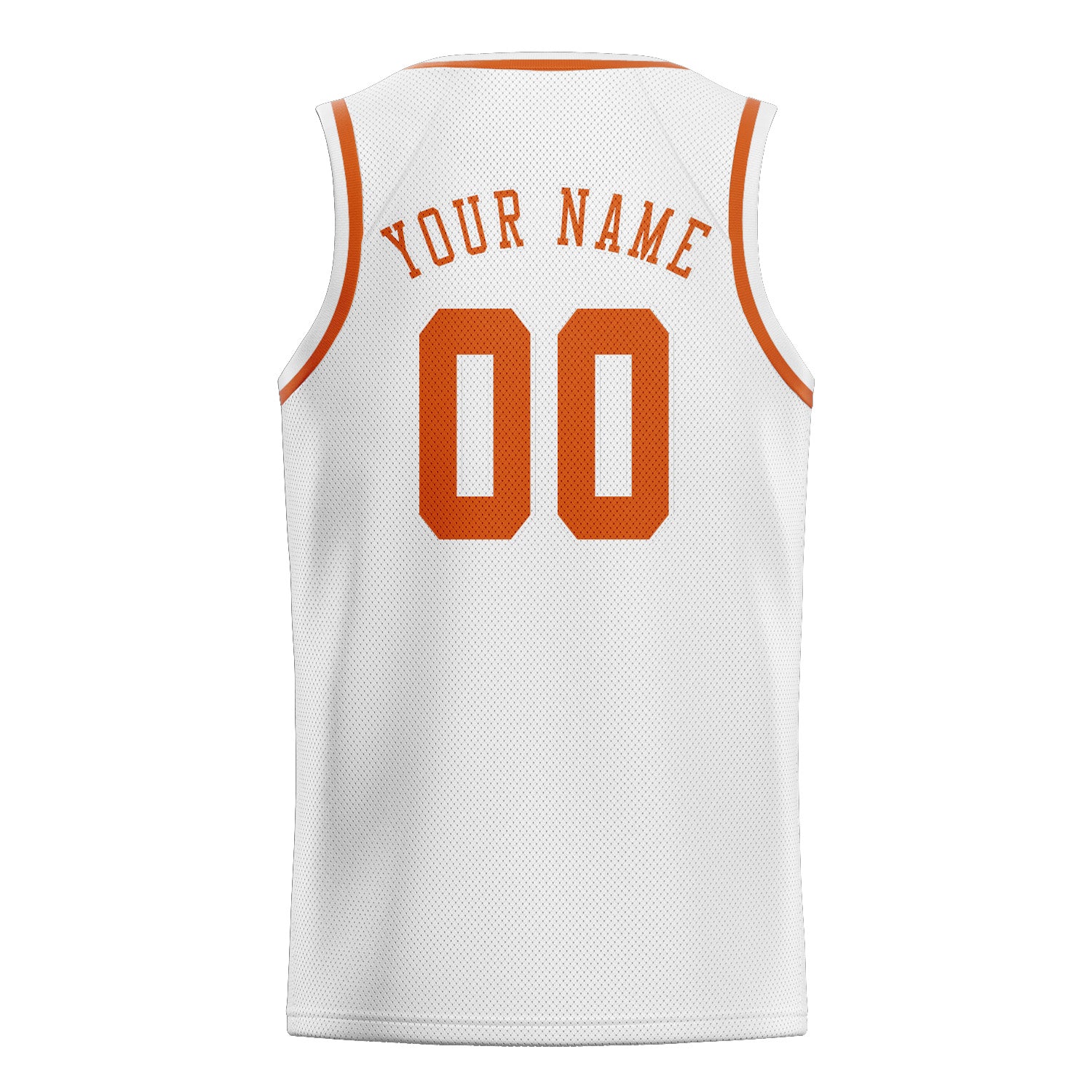 Custom White Orange Basketball Jersey