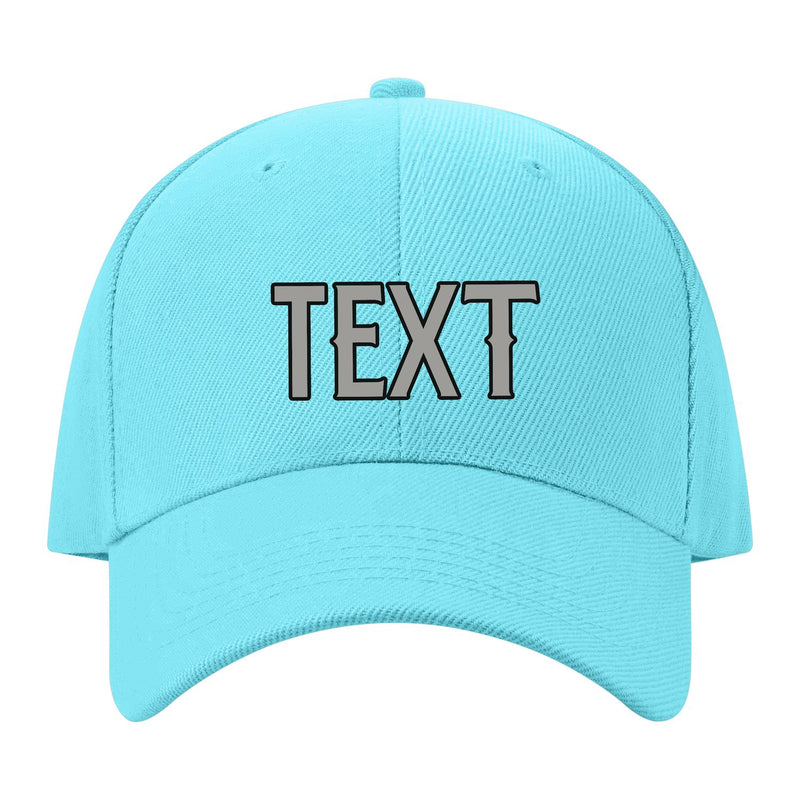 Custom Pale Ice Blue Light Green Hat 18B21704