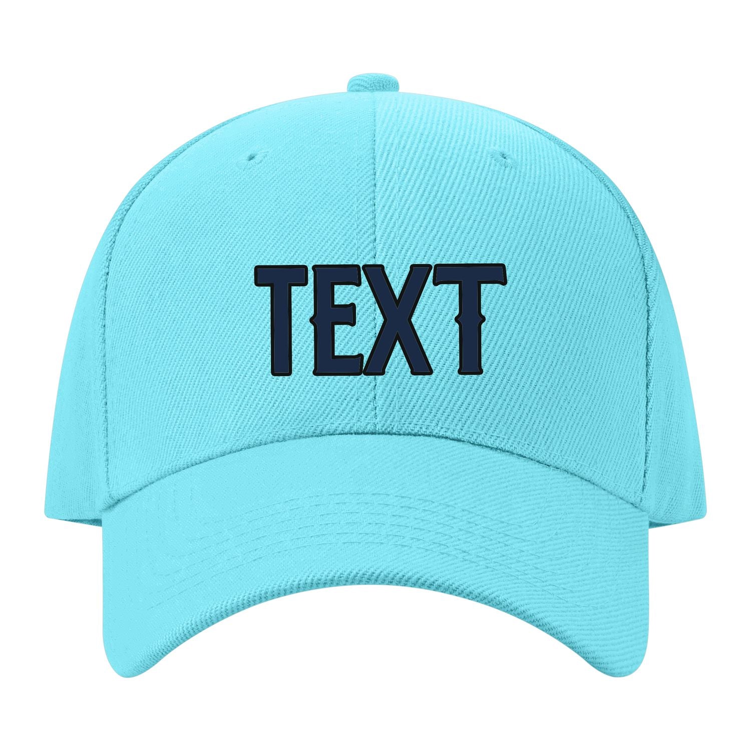 Custom Pale Ice Blue Pink Hat 18B21710