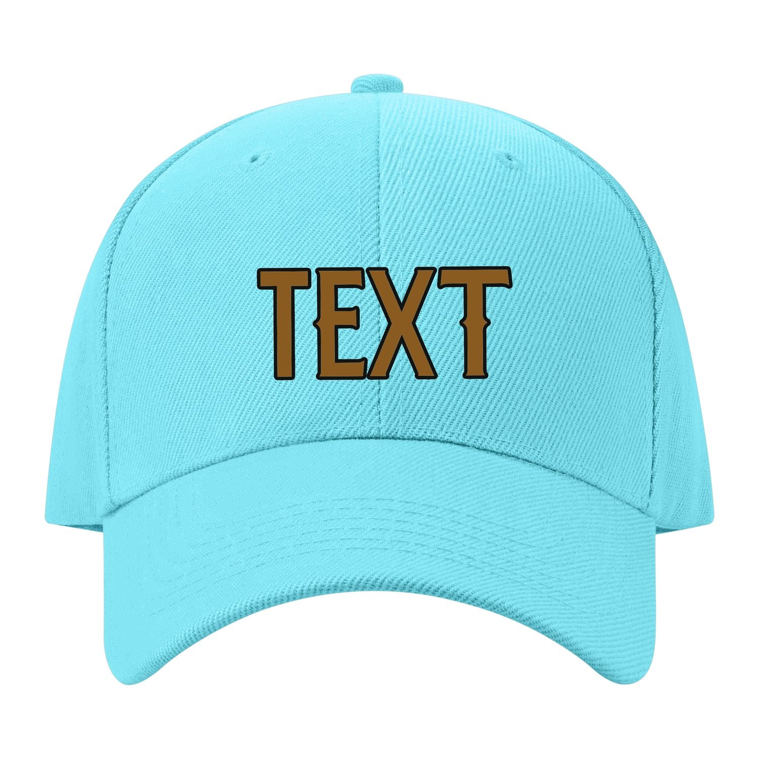 Custom Pale Ice Blue Dark Green Hat 18B21722