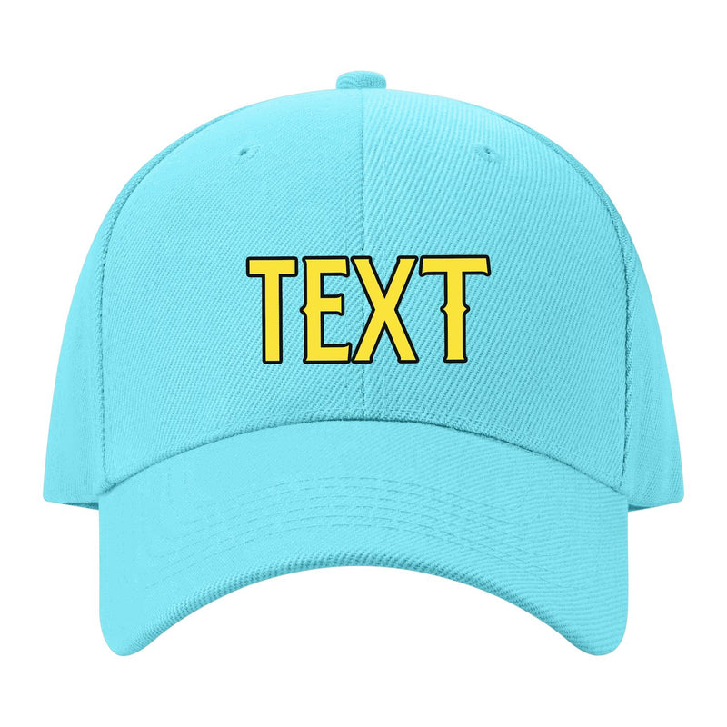 Custom Pale Ice Blue Light Coral Red Hat 18B21726