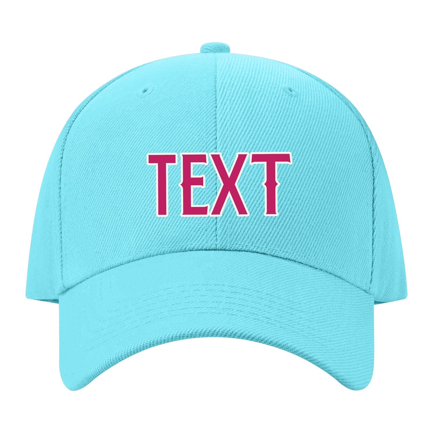 Custom Pale Ice Blue Light Pink Hat 18B21813