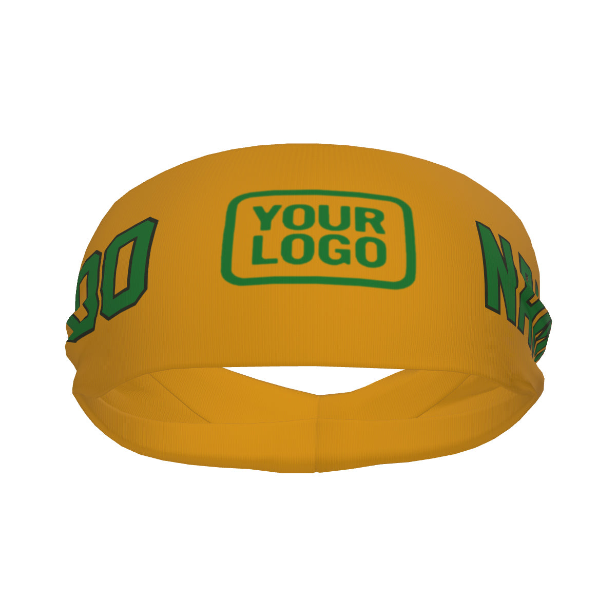 Custom Yellow Emerald Green Sports headband