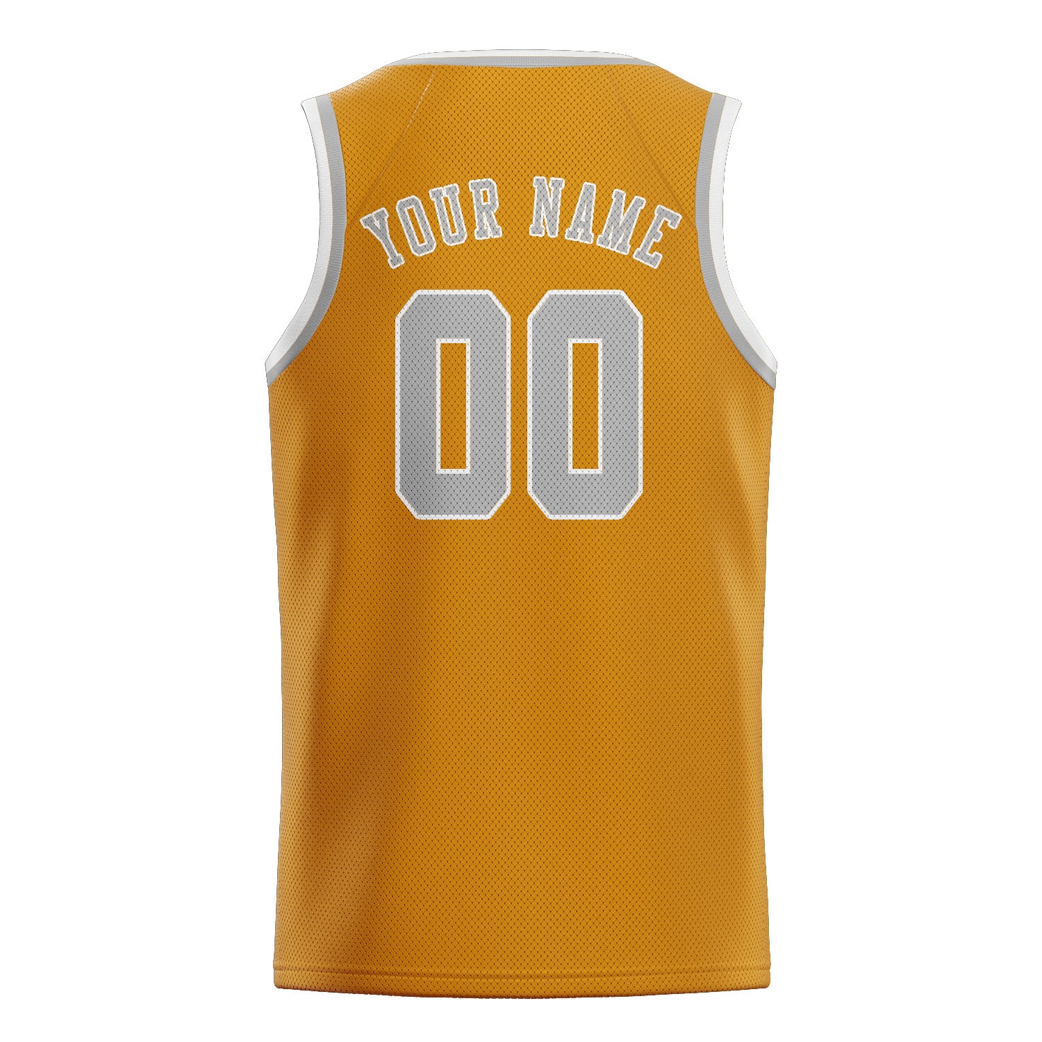 Custom Yellow Gray Basketball Jersey