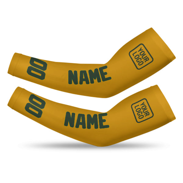 Custom Yellow Dark Green Arm Sleeve