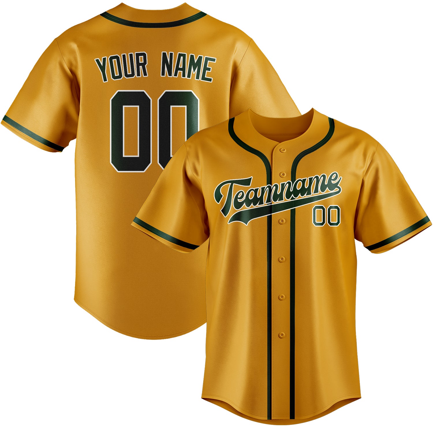 Custom Yellow Green Baseball Jersey