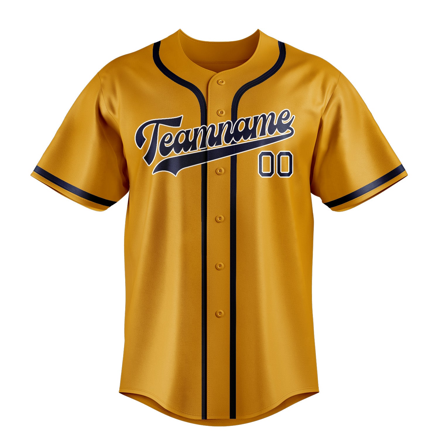 Custom Yellow Blue Baseball Jersey