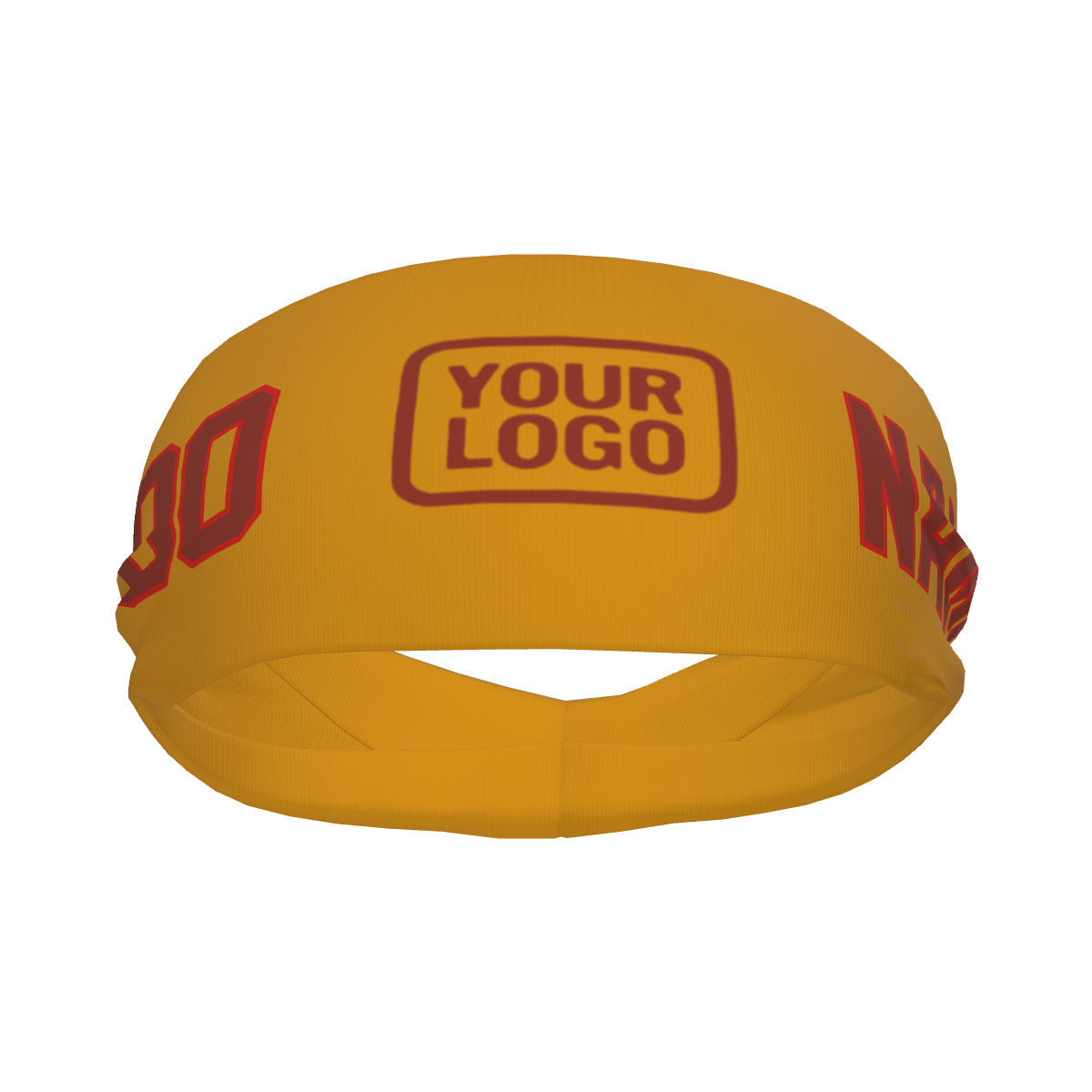 Custom Yellow Coral Red Sports headband