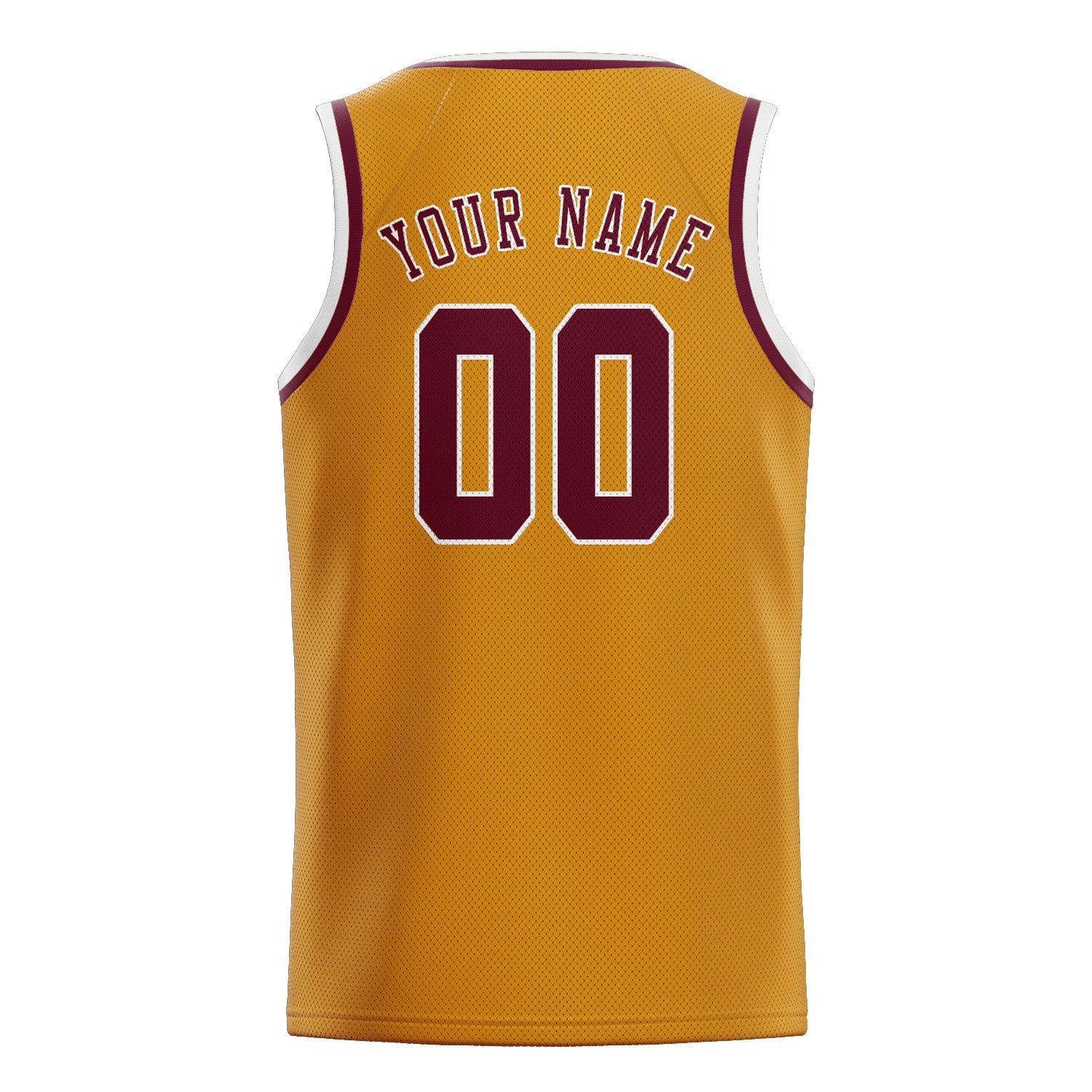 Custom Yellow Crimson Red Basketball Jersey