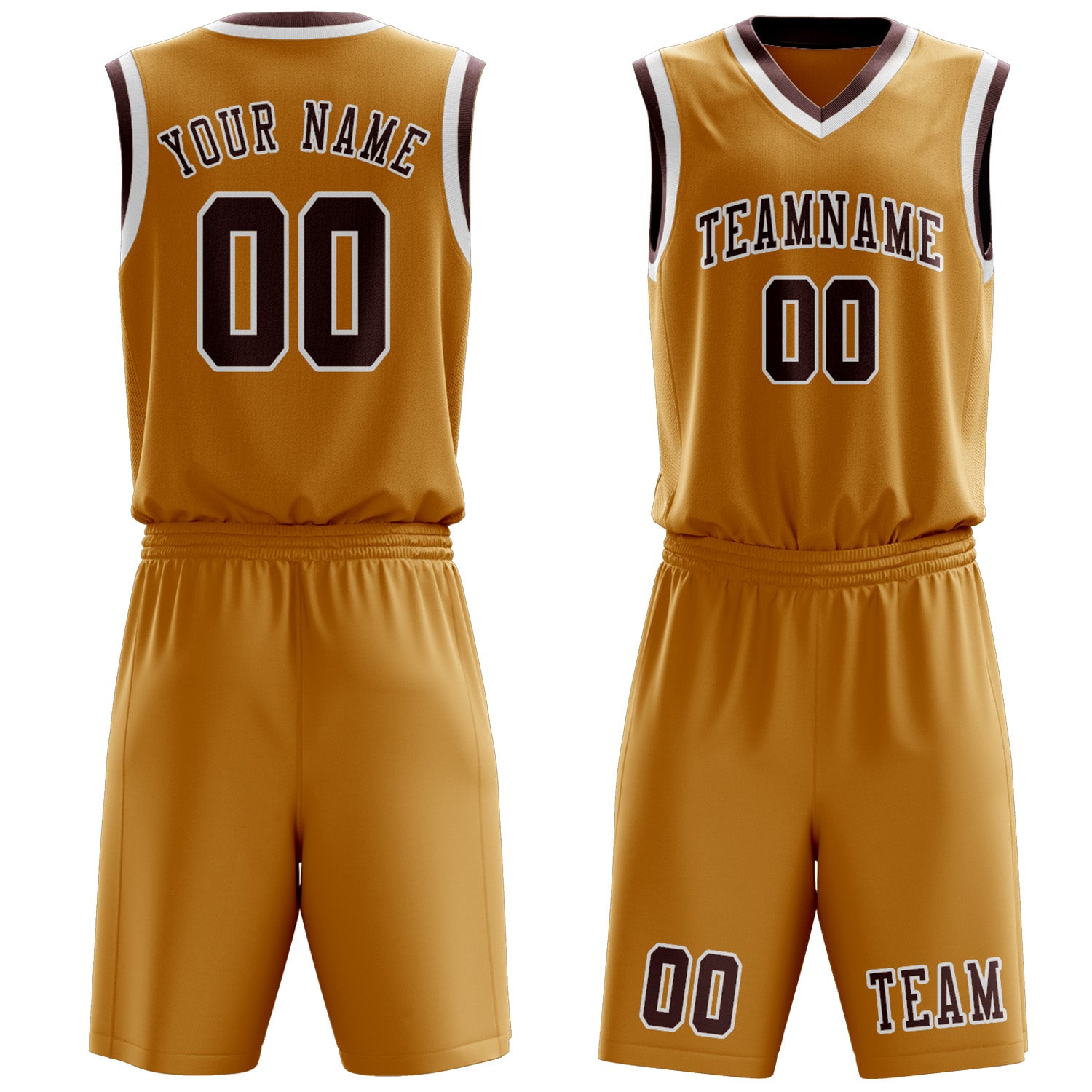 Custom Yellow Crimson Red Basketball Set