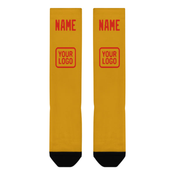 Custom Yellow Orange Red Knee-High Sock