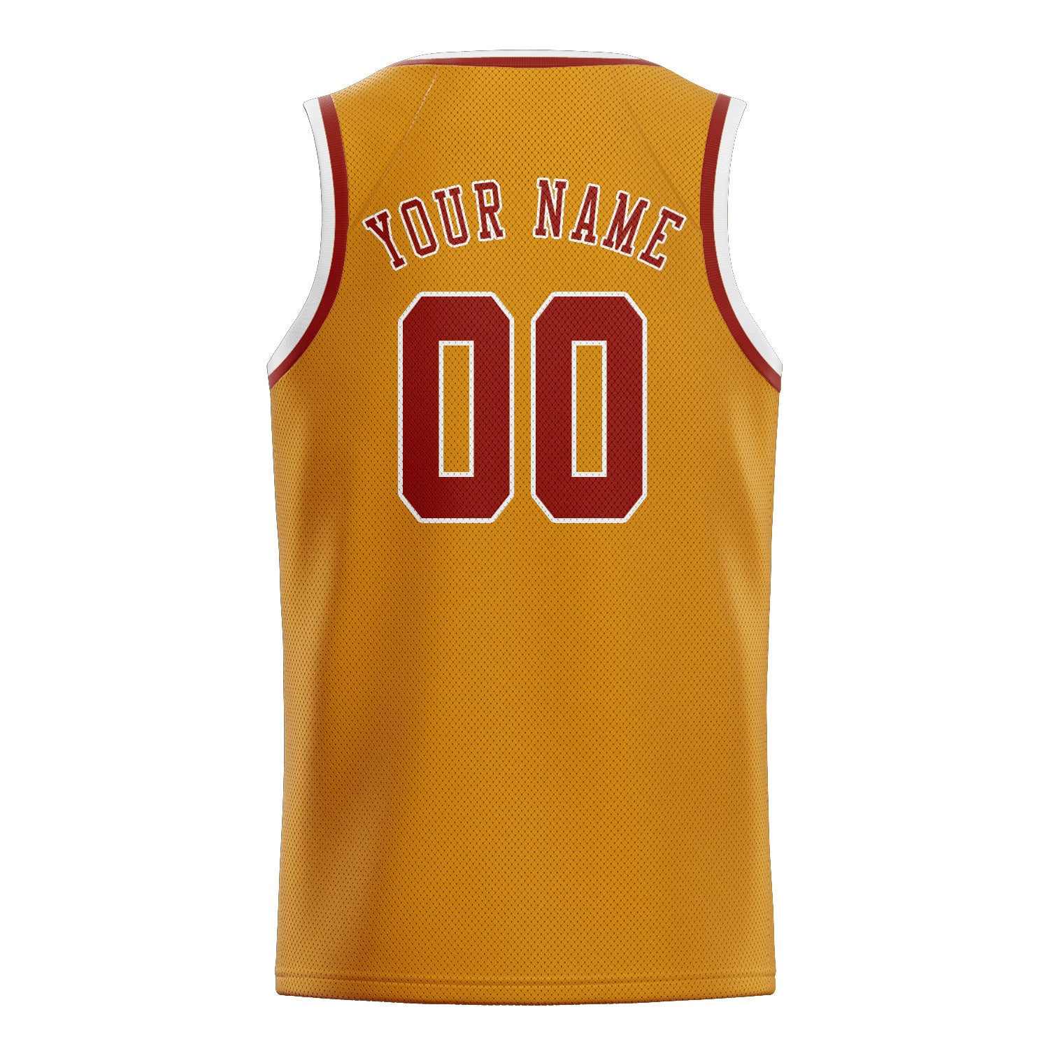 Custom Yellow Coral Red Basketball Jersey