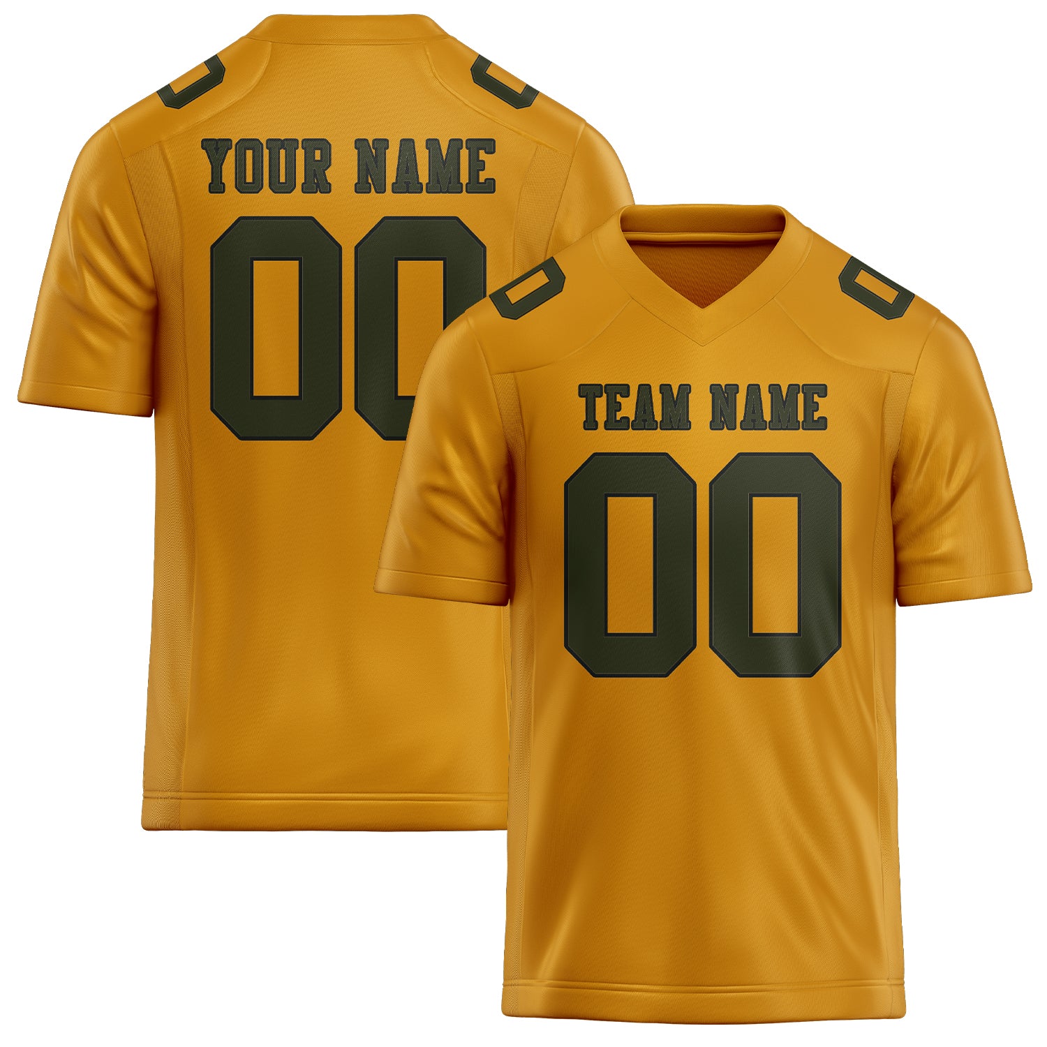 Custom Yellow Olive Football Jersey