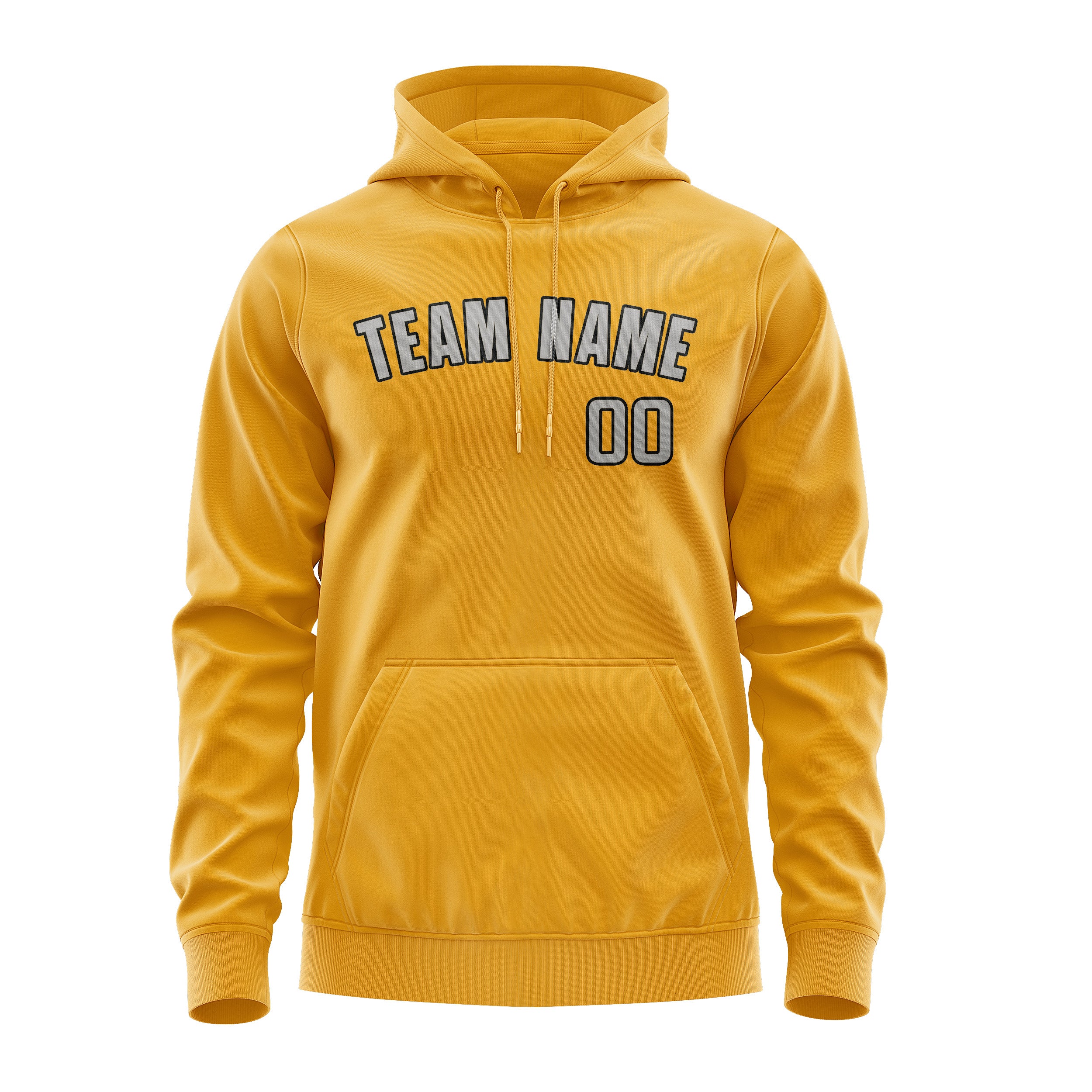Custom Yellow Gray Hoodie