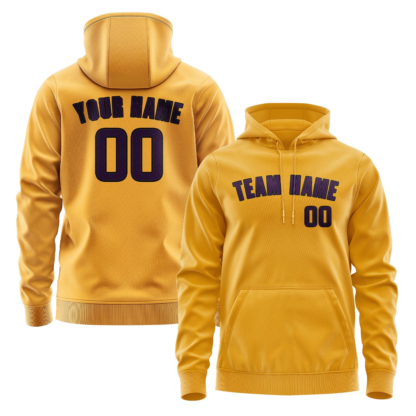 Custom Yellow Purple Hoodie