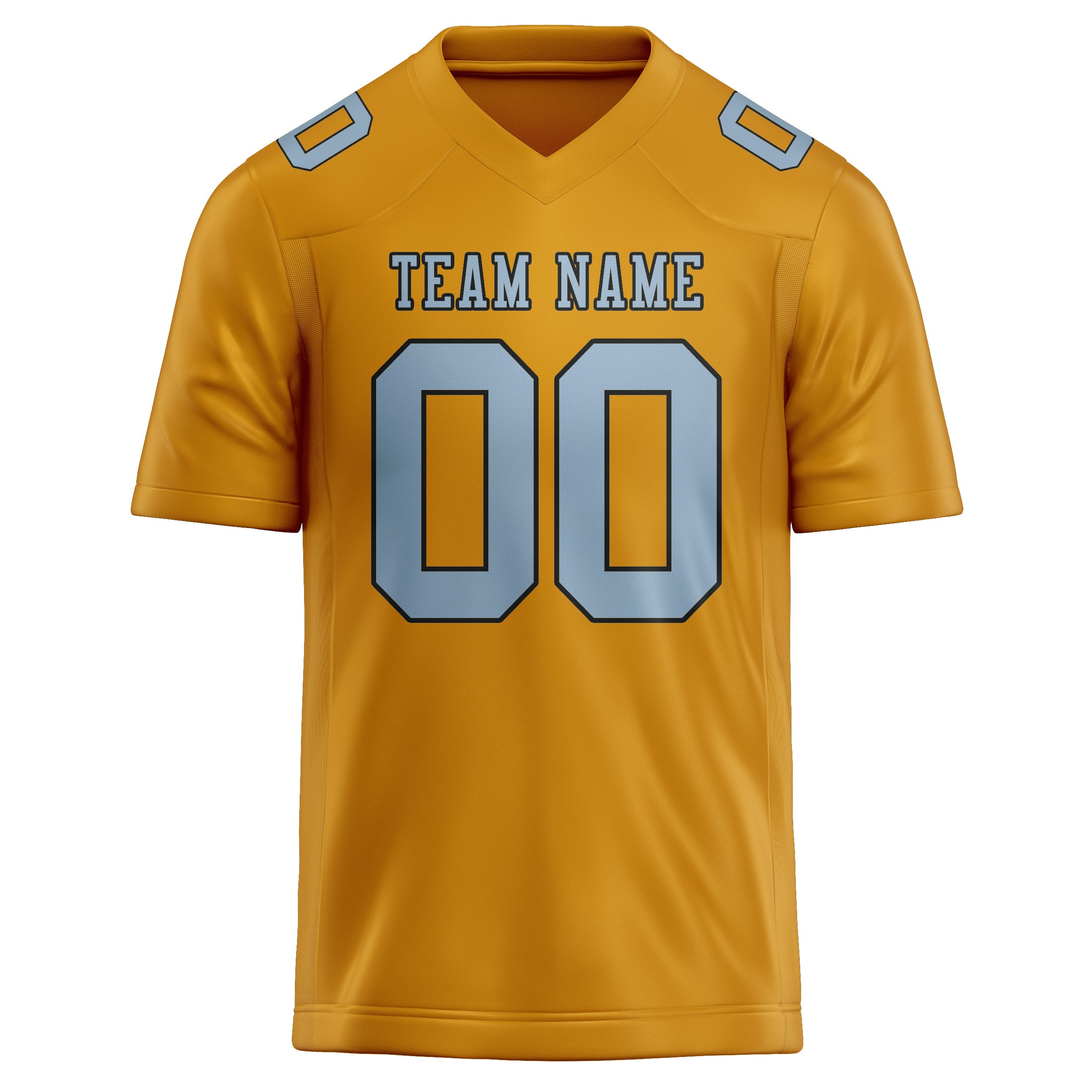 Custom Yellow Light Blue Football Jersey