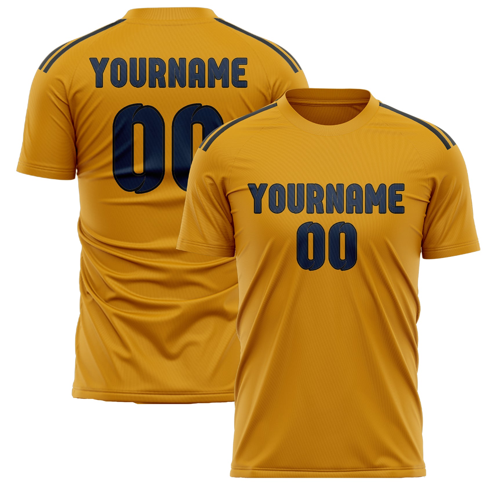 Custom Yellow Blue Soccer Jersey