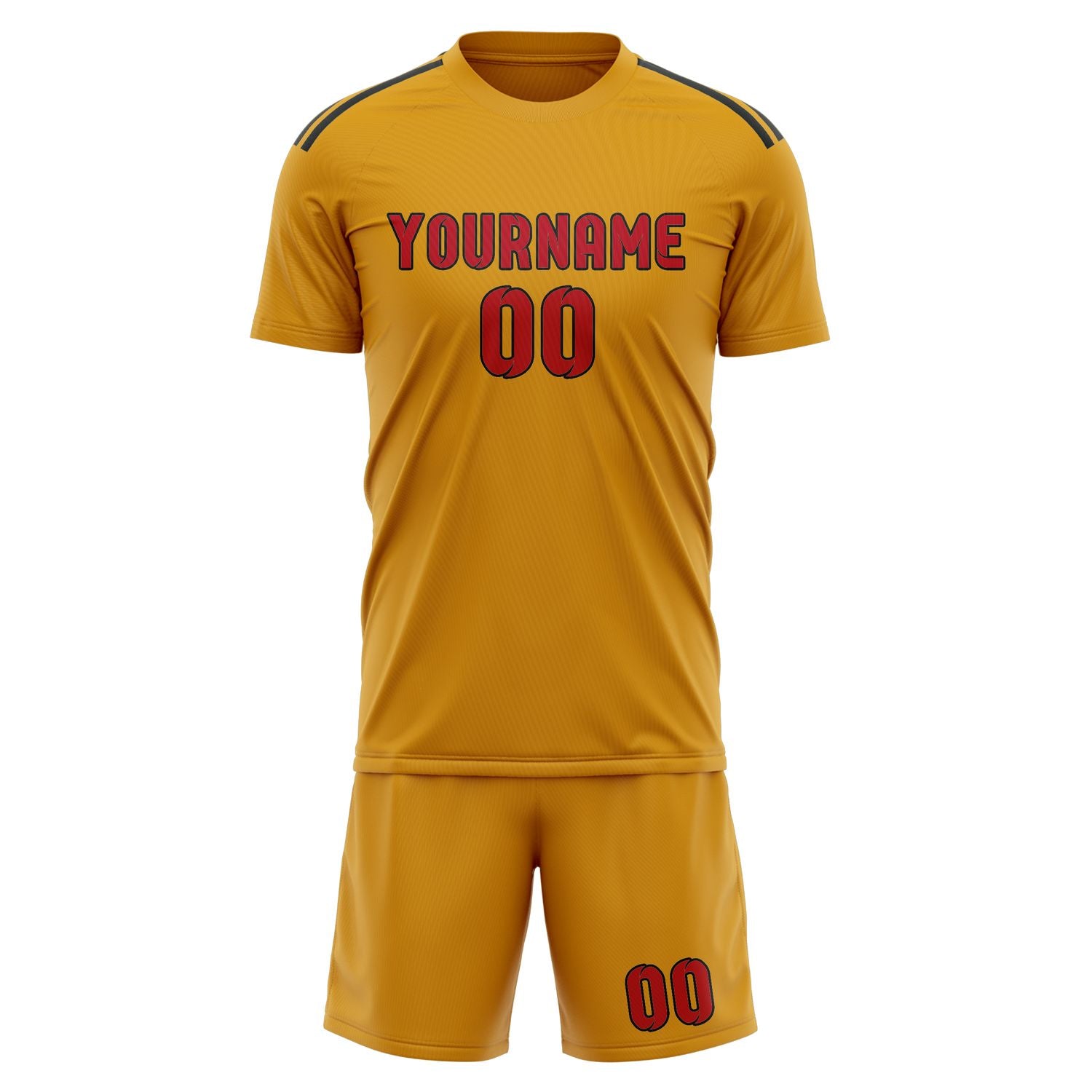Custom Yellow Red Soccer Set