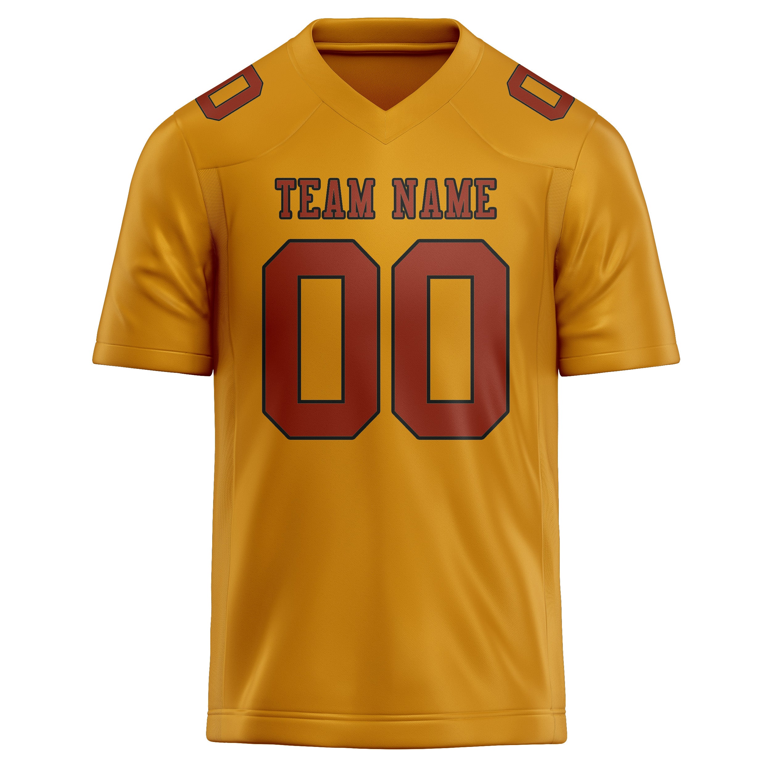 Custom Yellow Coral Red Football Jersey