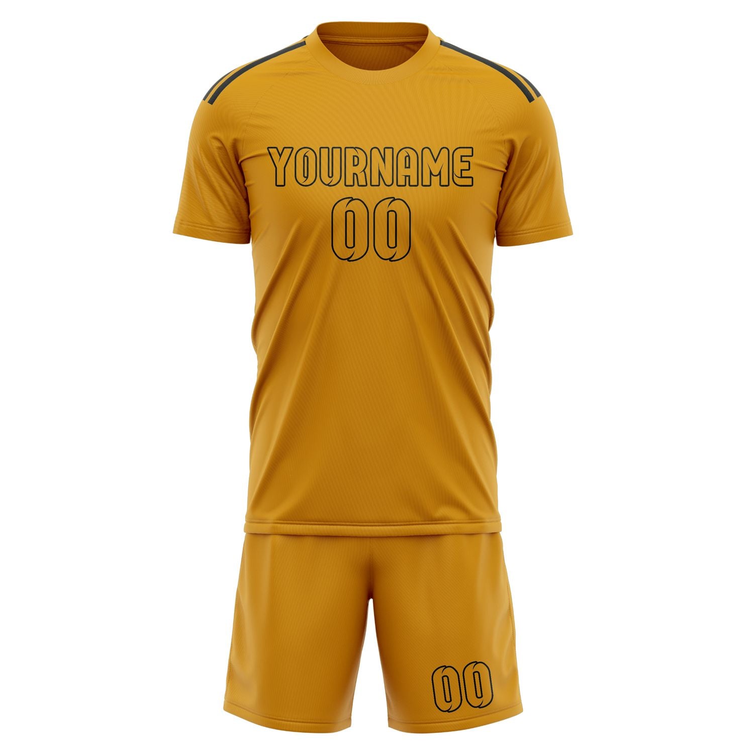 Custom Yellow Yellow Soccer Set