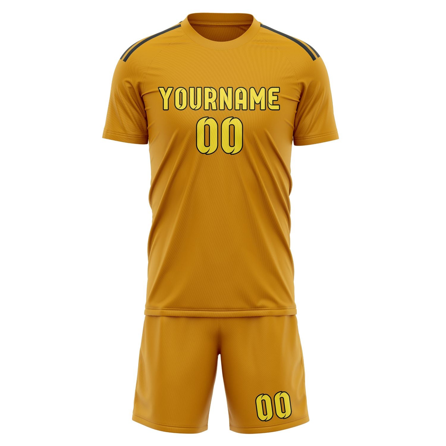 Custom Yellow Light Yellow Soccer Set