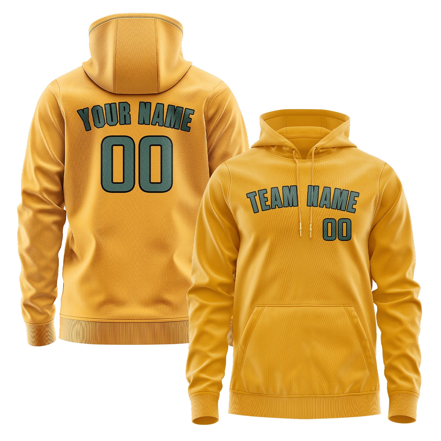 Custom Yellow Blue Green Hoodie