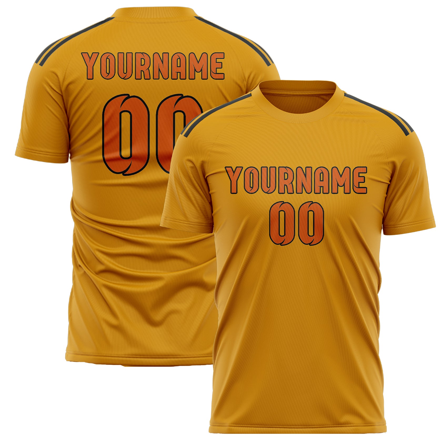 Custom Yellow Orange Soccer Jersey