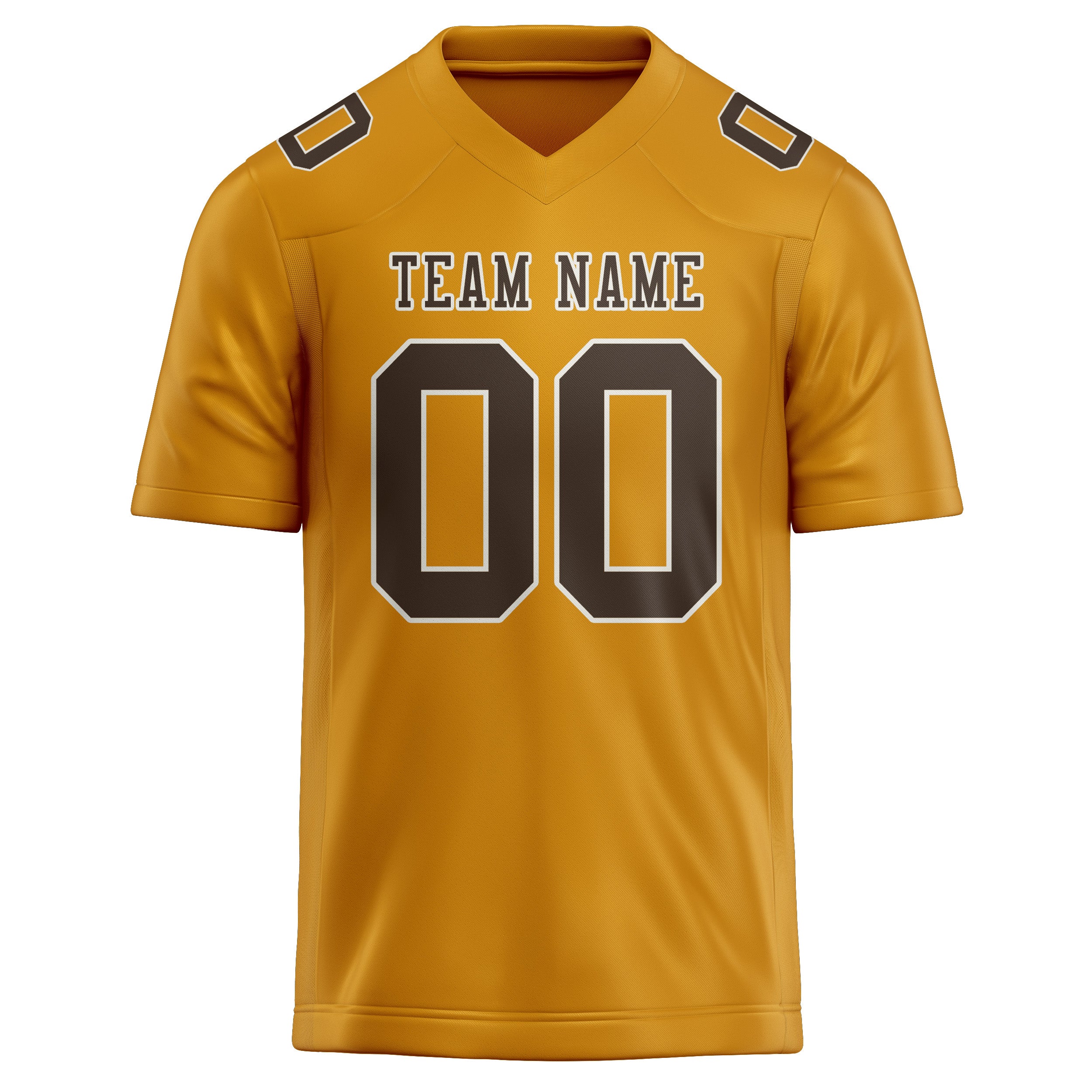 Custom Yellow Brown Football Jersey