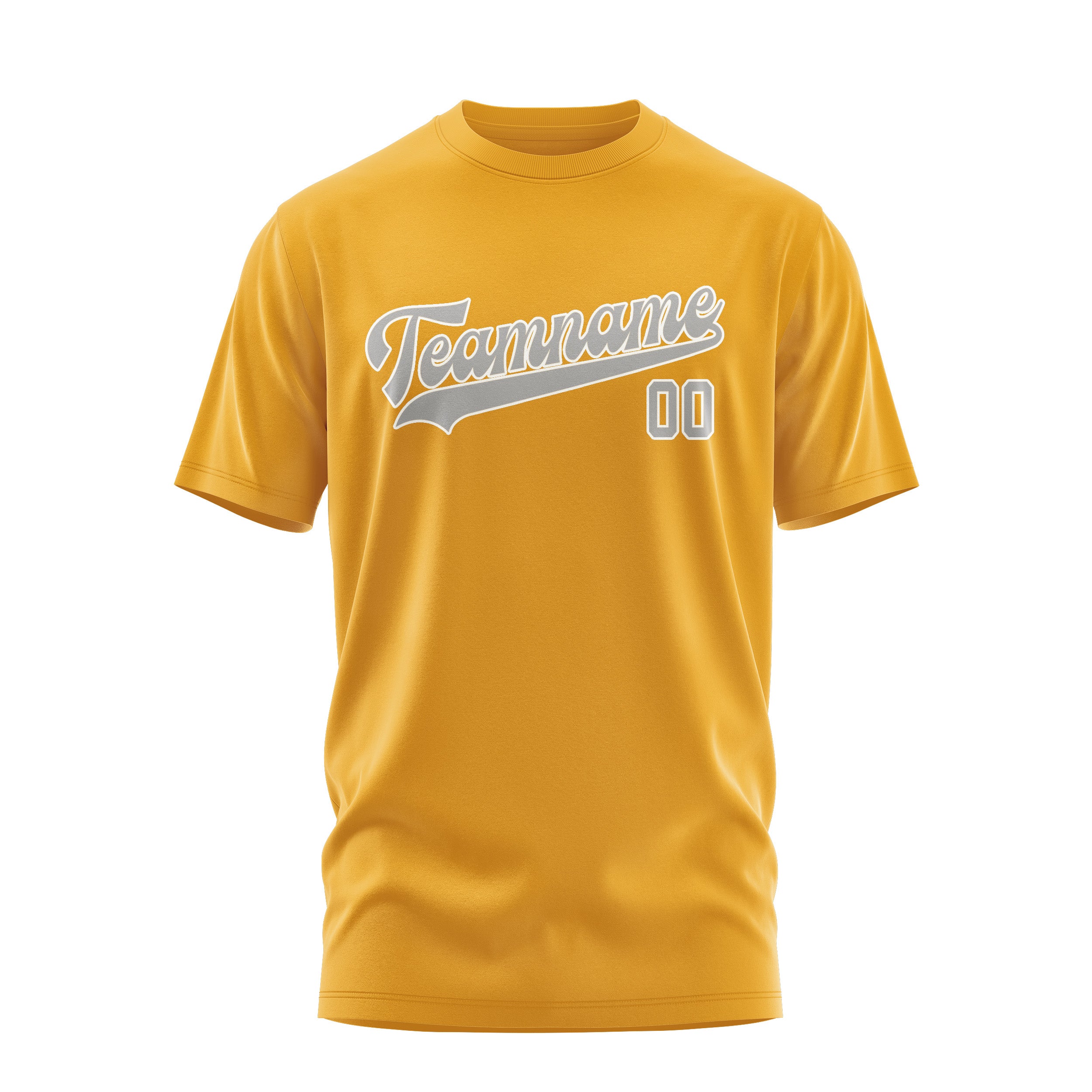 Custom Yellow Gray T-Shirt