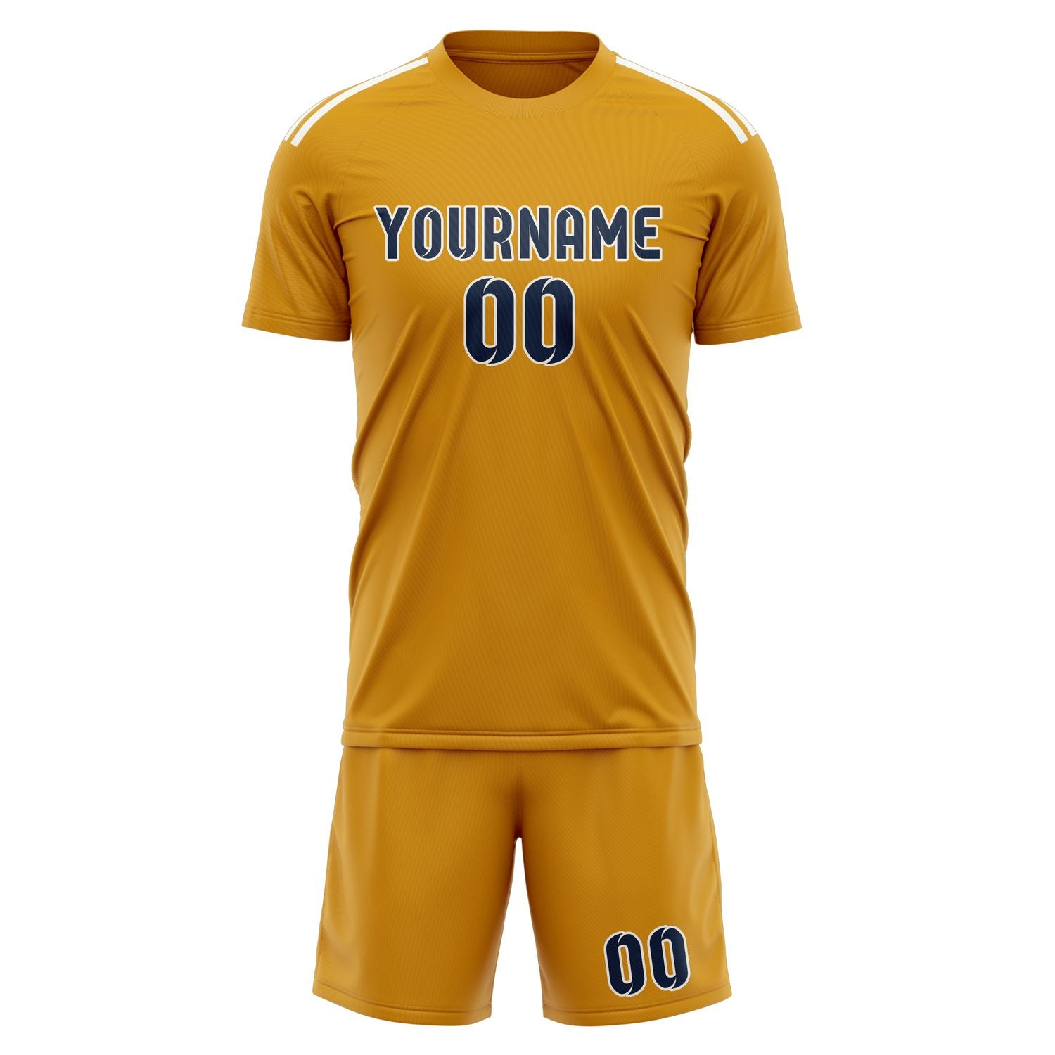 Custom Yellow Blue Soccer Set