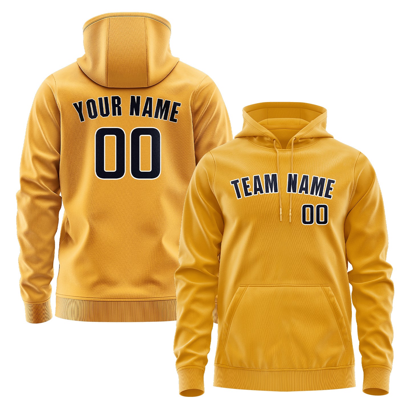 Custom Yellow Navy Hoodie