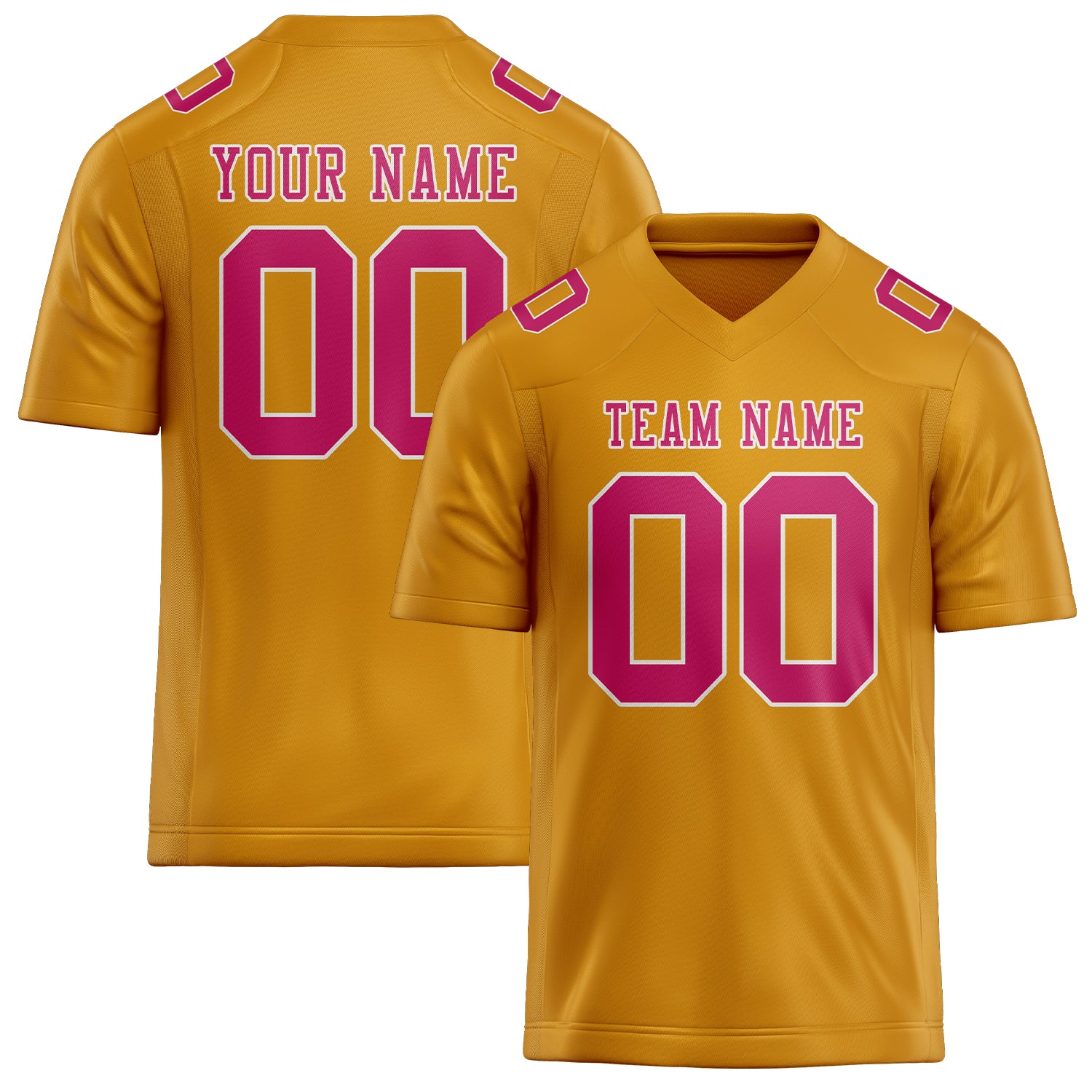 Custom Yellow Pink Football Jersey