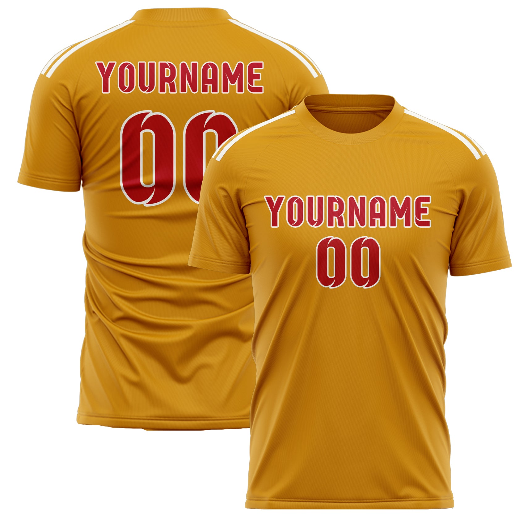 Custom Yellow Red Soccer Jersey