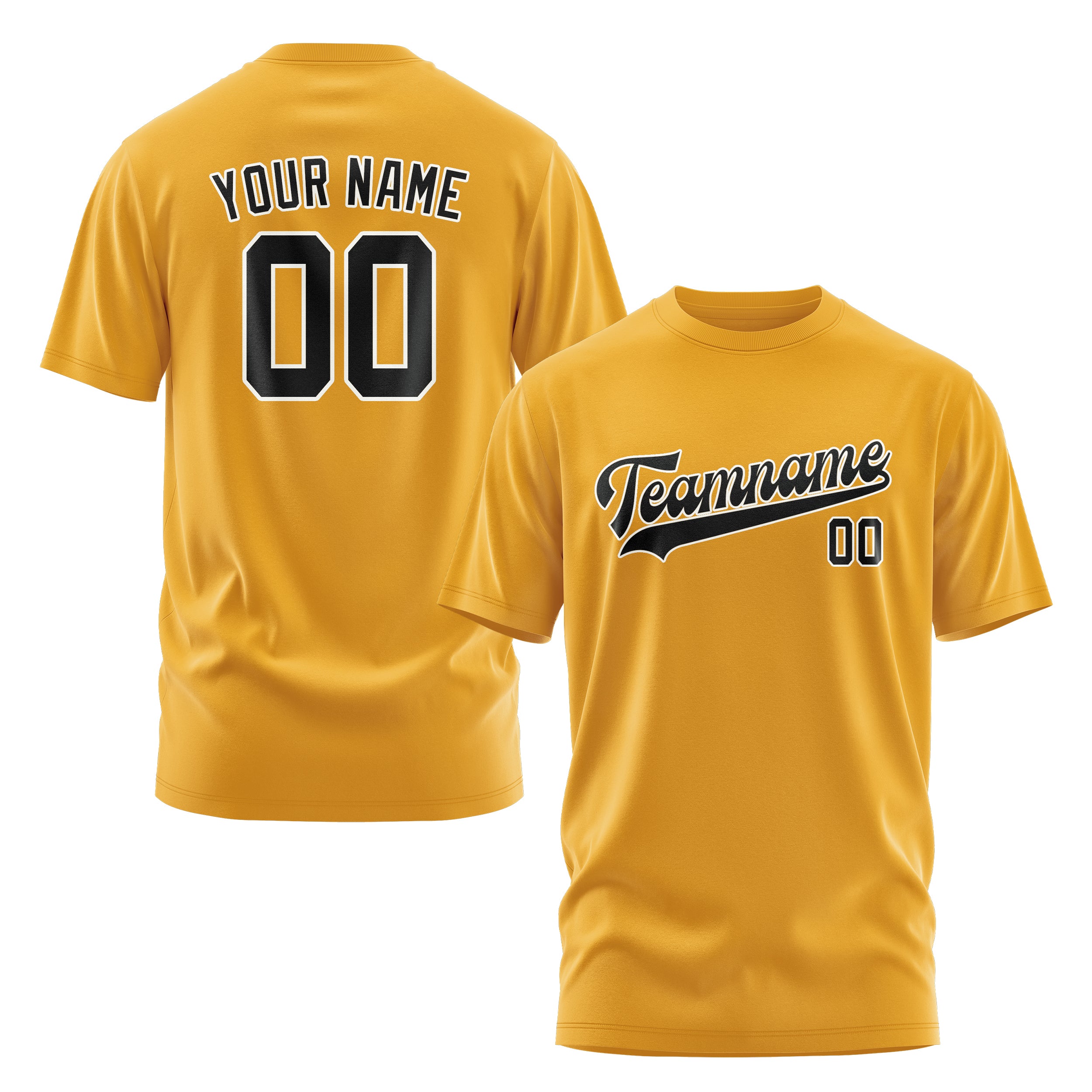 Custom Yellow Black T-Shirt