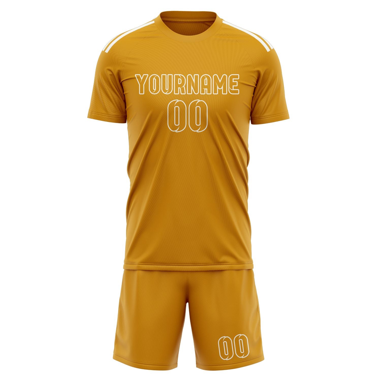 Custom Yellow Yellow Soccer Set